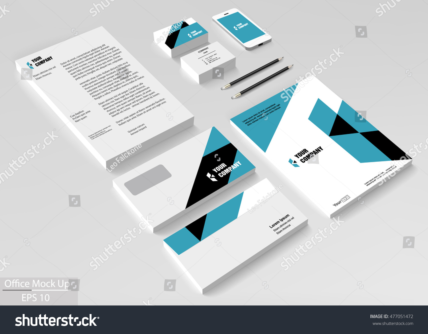 business corporate identity template set vector stock vector