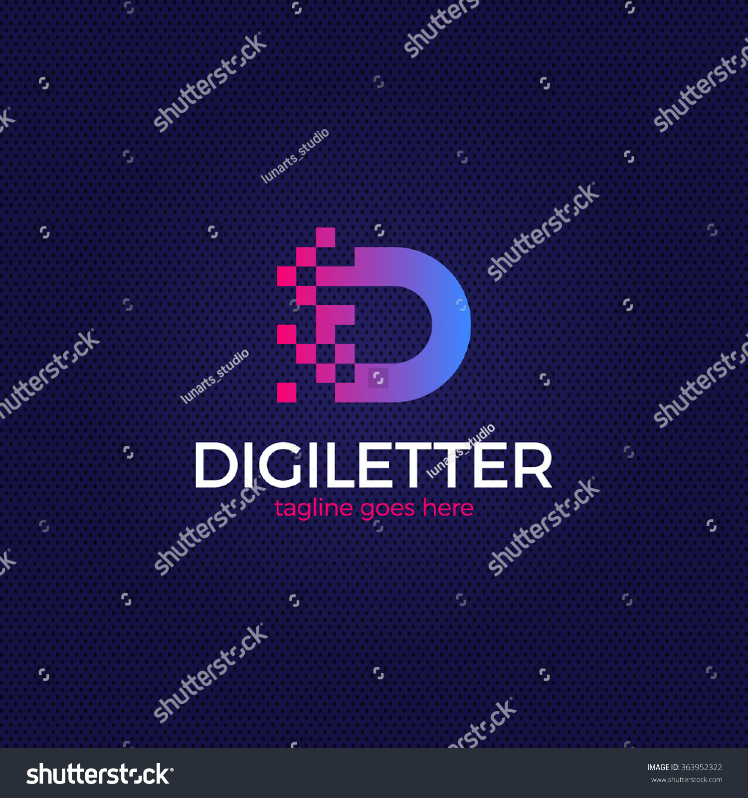 business corporate letter d logo design のベクター画像素材