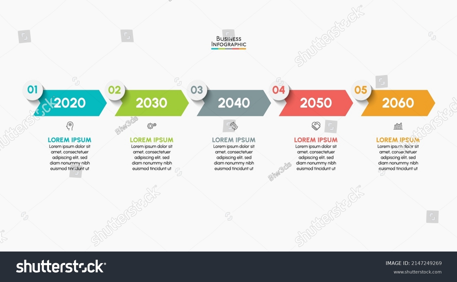 Business Data Visualization Timeline Infographic Icons Stock Vector ...