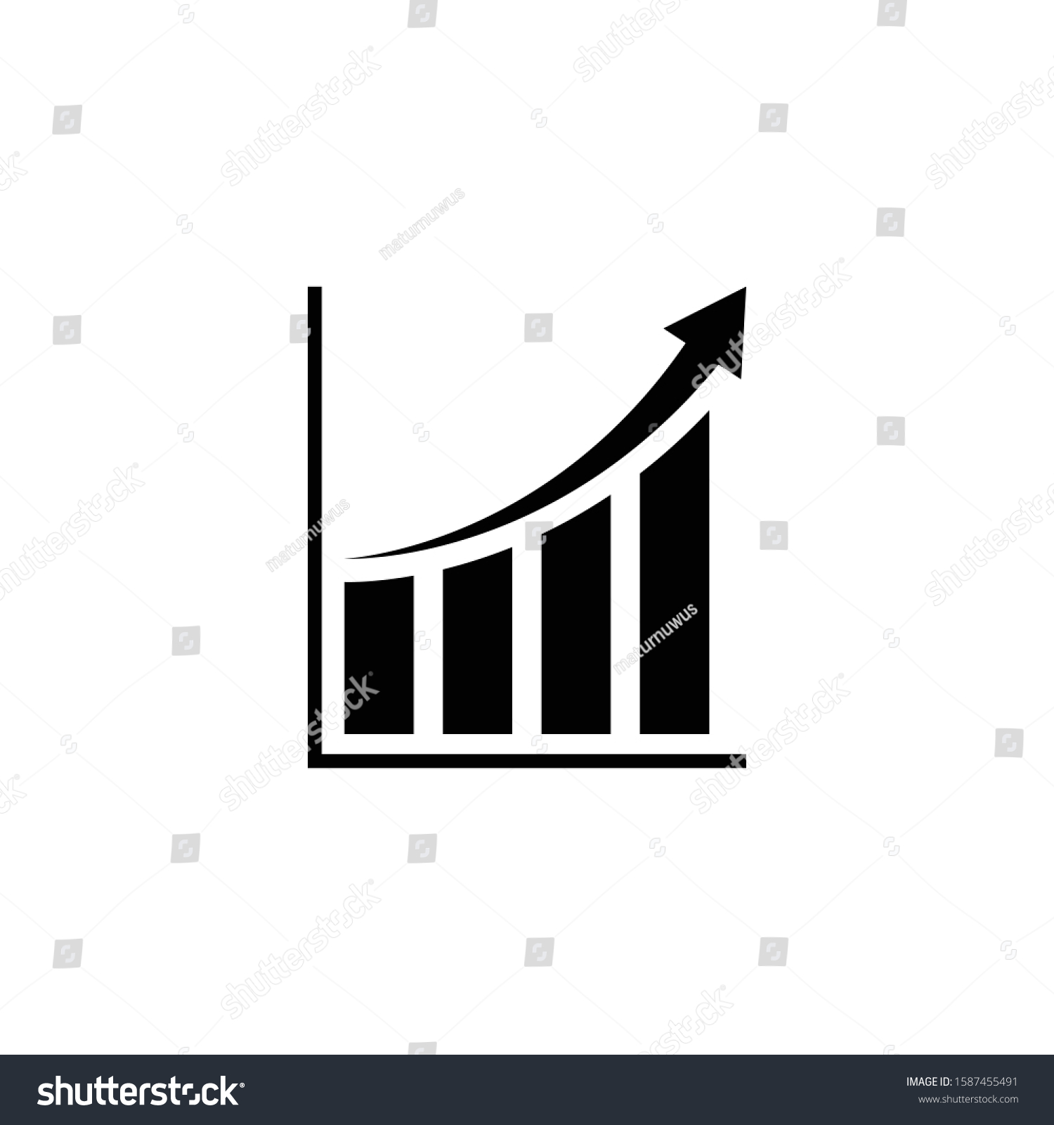 Business Graph Logo Icon Template Chart Stock Vector (Royalty Free ...