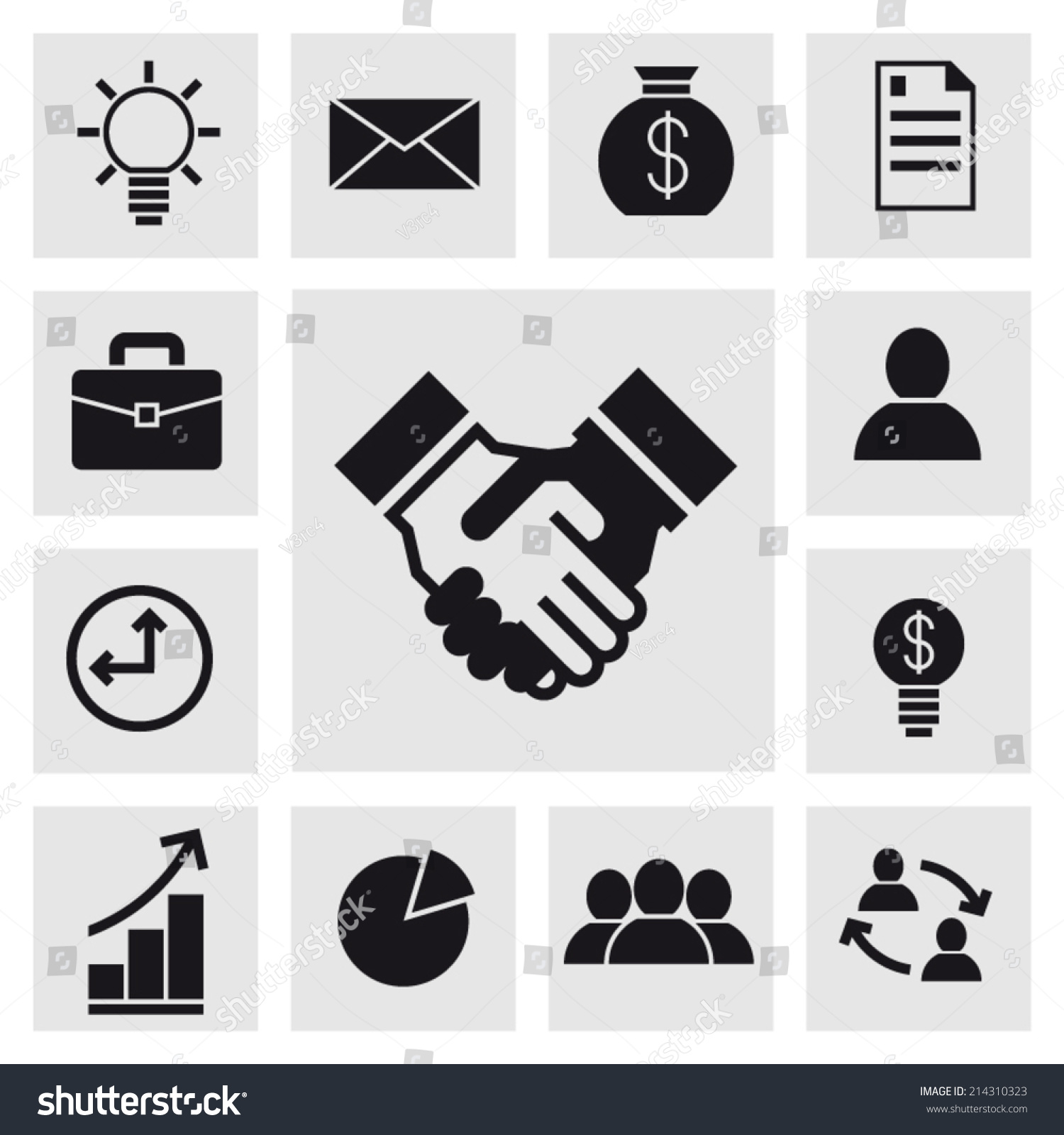 Business Icons Stock Vector 214310323 : Shutterstock