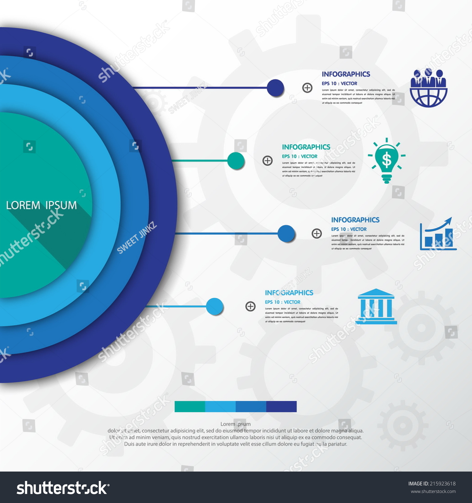 circle origami vector Circle Stylevectoreps10 Infographics Business Origami