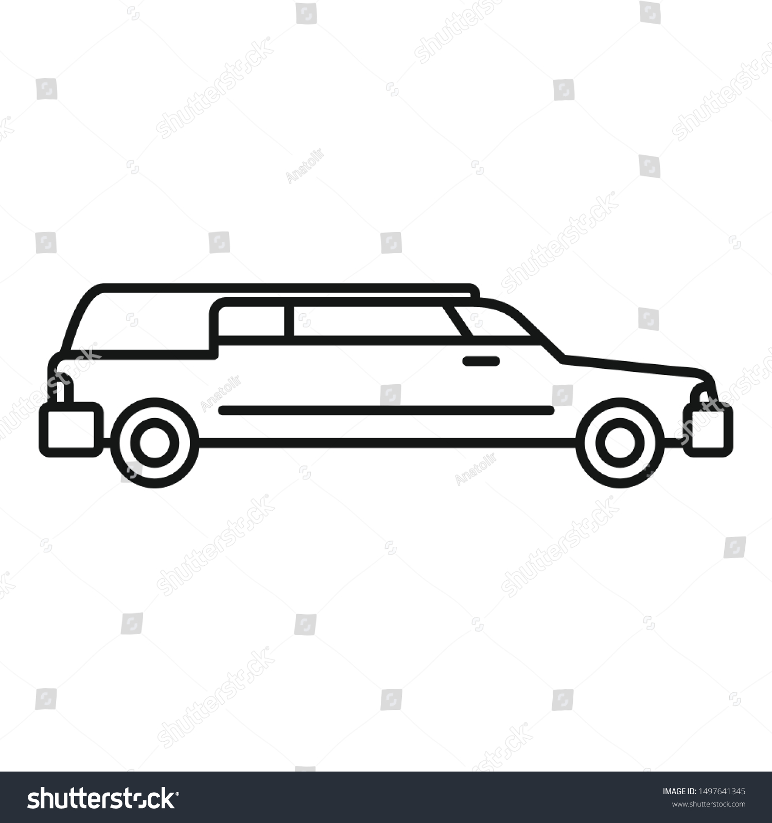 recommend clip art: Business limousine icon. Outline business limousine vector icon for web design isolated on white background