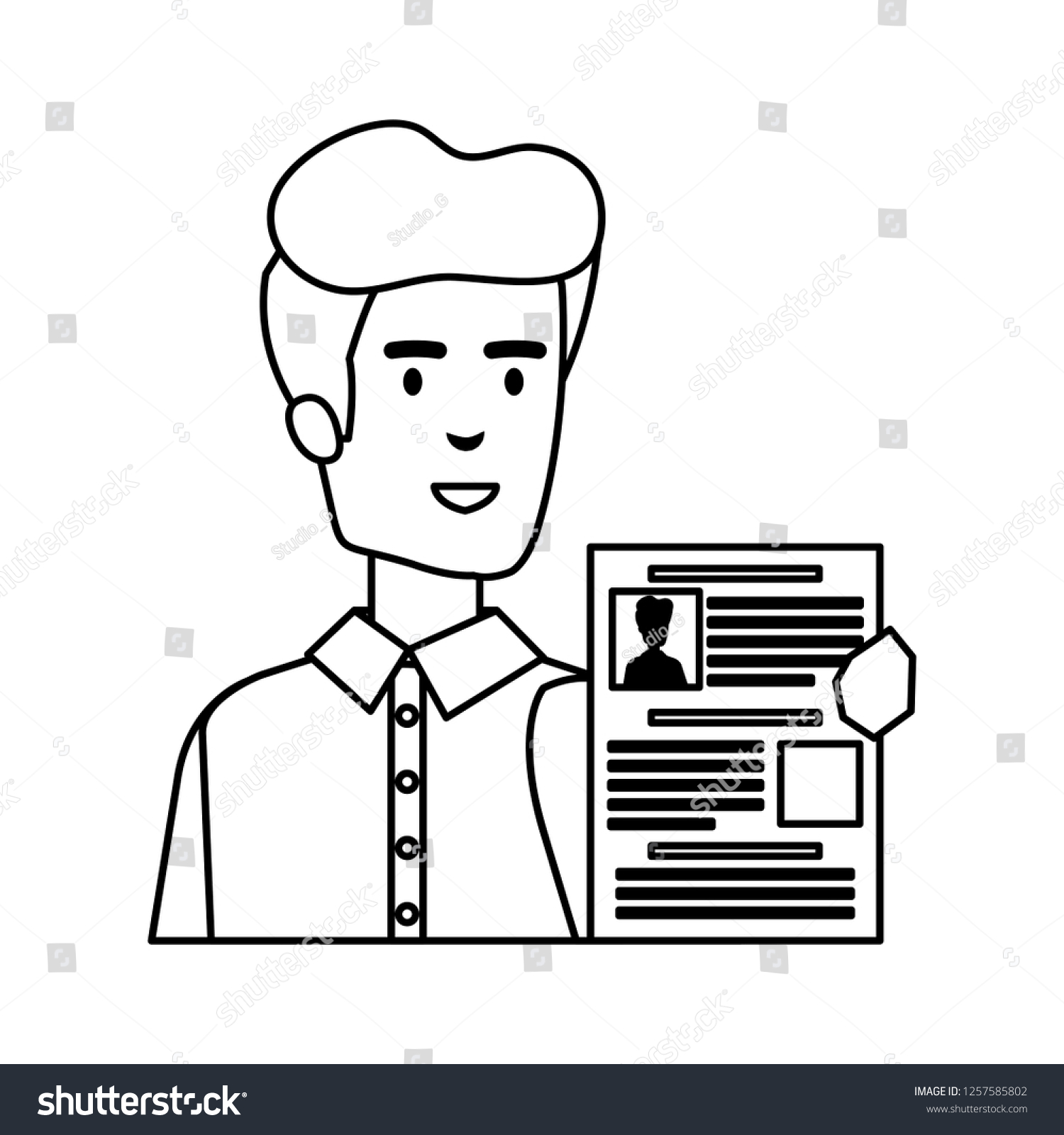 Business Man Curriculum Vitae Stock Vector Royalty Free