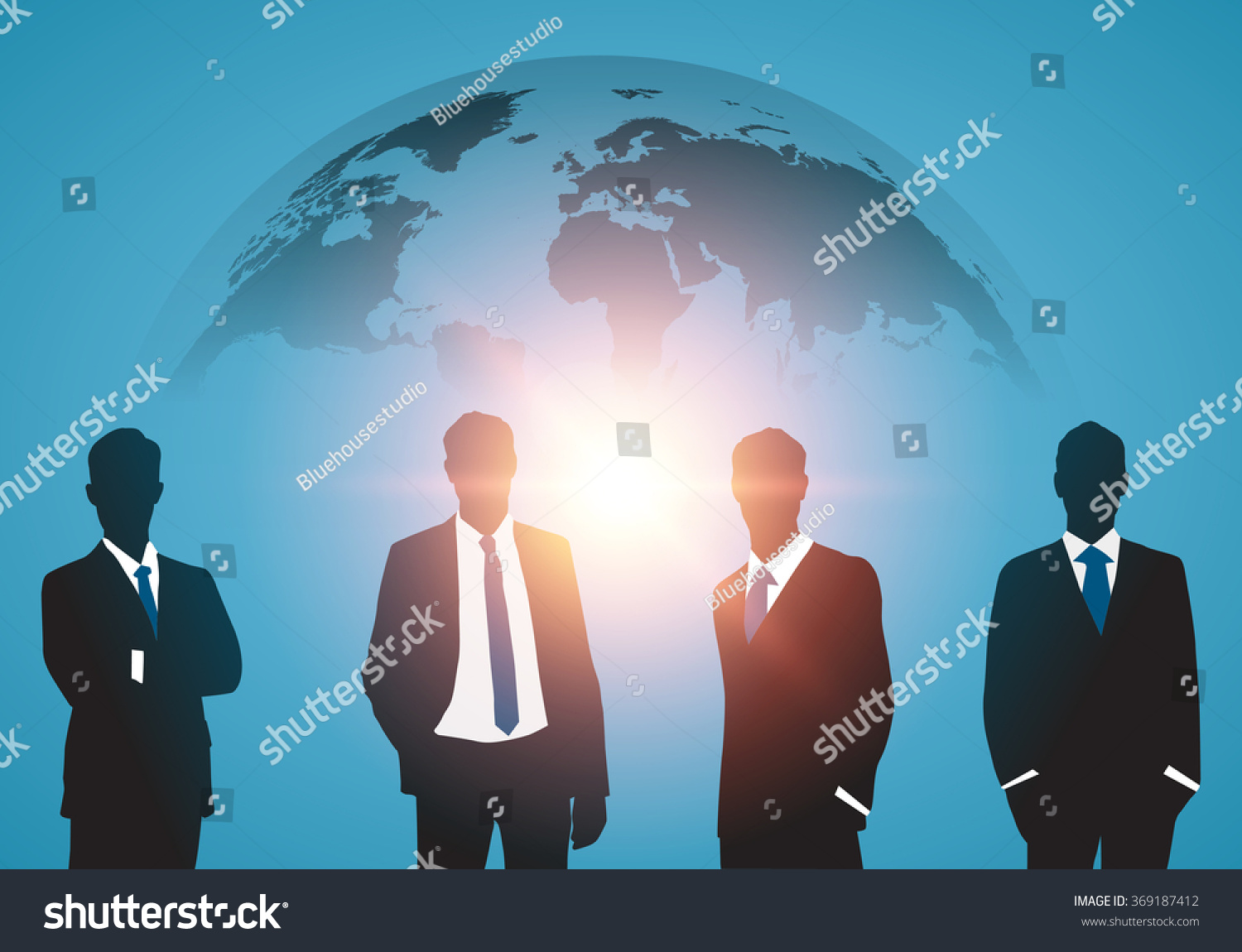 Business Meeting Worldmap Stock Vector (Royalty Free) 369187412