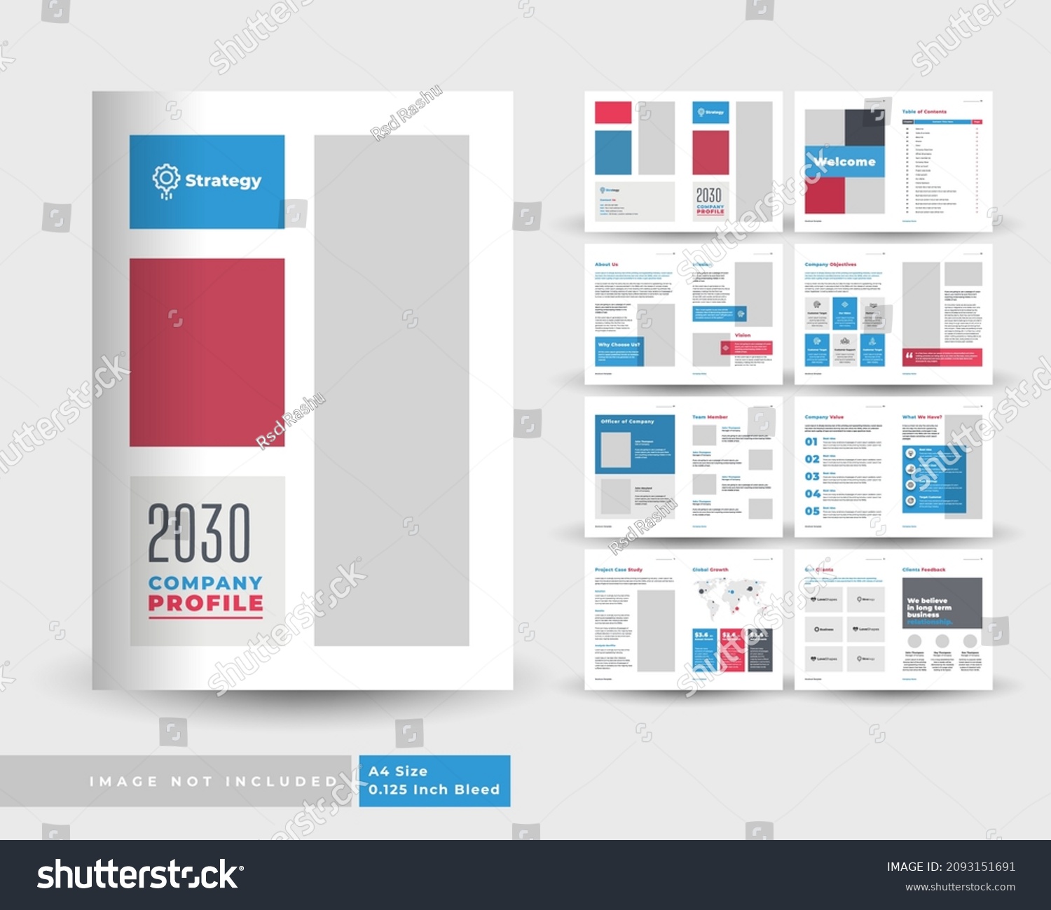 Business Company Profile Brochure Template Stock Vector (Royalty Free ...