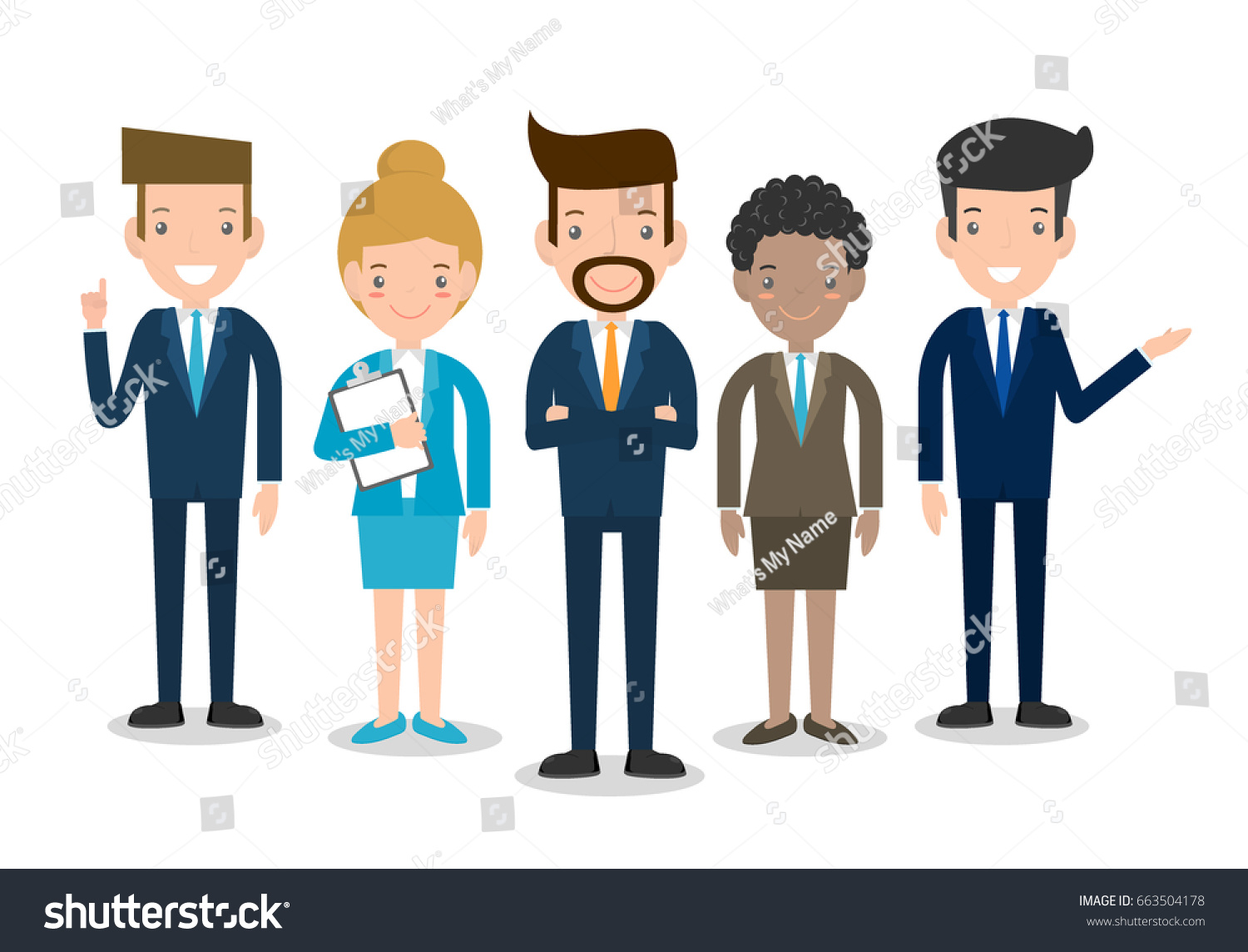 Business People Group Diverse Team Business Stock Vector 663504178 ...