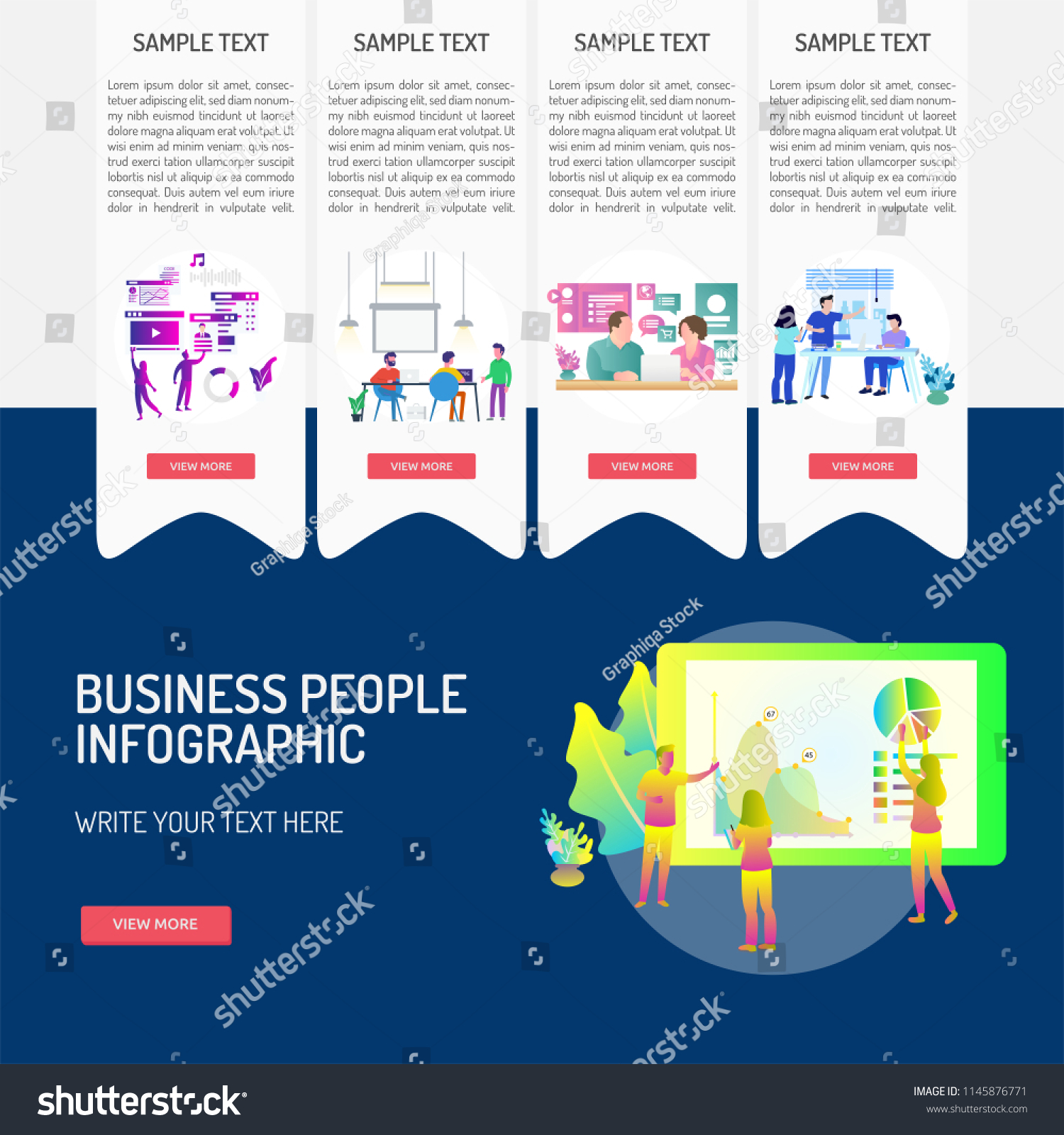 Business People Infographic Stock Vector (Royalty Free) 1145876771