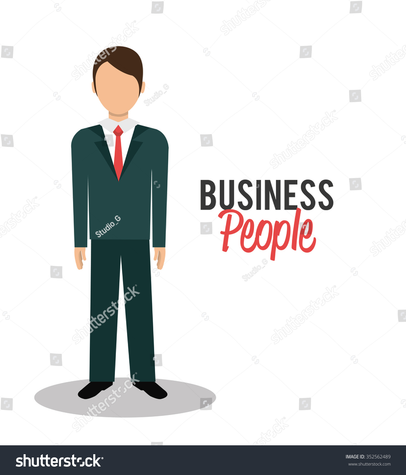 Business People Or Businessman Graphic Design, Vector Illustration ...