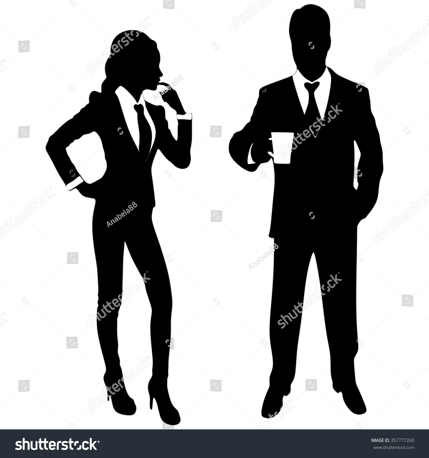 Business People Standing Stock Vector (Royalty Free) 357777260