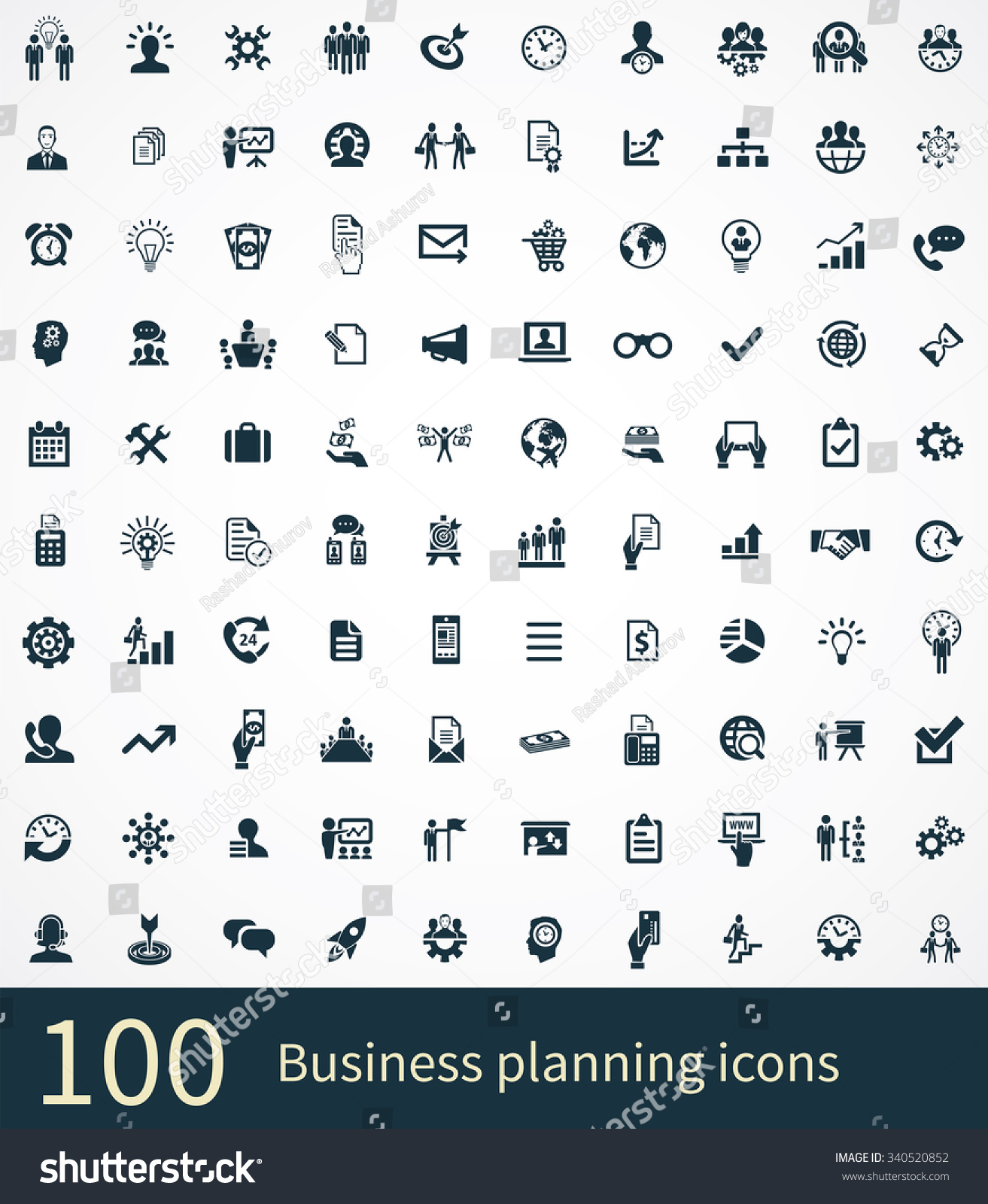 Business Planning Icons Vector Set 340520852 Shutterstock