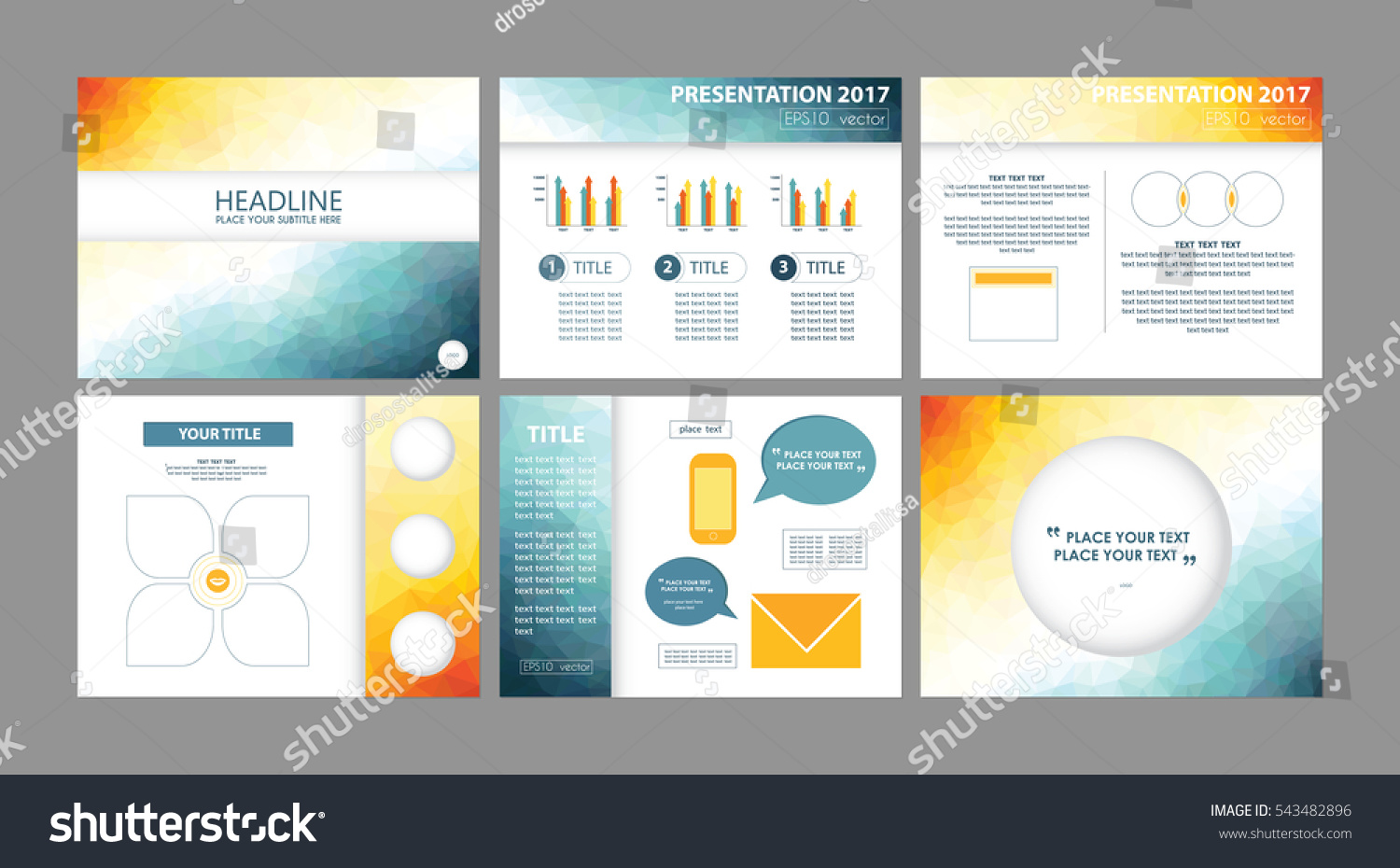 business presentation templates vectors low poly stock vector business presentation templates vectors low poly stock vector, Low Poly Business Presentation Template, Presentation templates