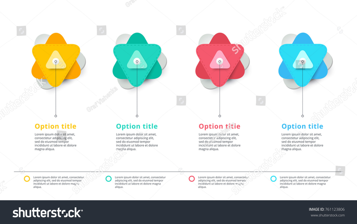Business Process Chart Infographics 4 Step Stock Vector Royalty Free 761123806 Shutterstock 6979