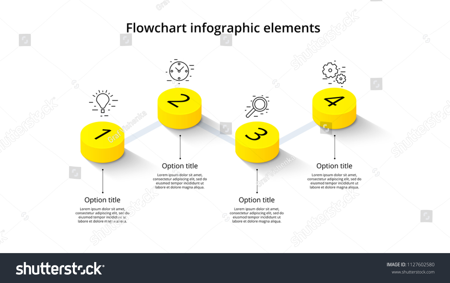 Business Process Chart Infographics 4 Step 库存矢量图（免版税）1127602580 Shutterstock 8437