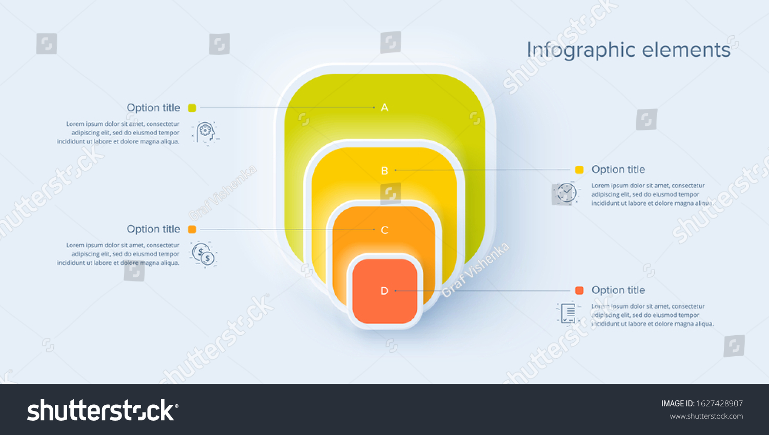 Business Process Chart Infographics 4 Steps 库存矢量图（免版税）1627428907 Shutterstock 1223