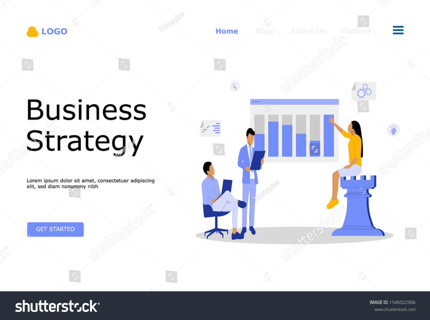 Business Strategy Vector Illustration Concept Suitable Stock Vector ...