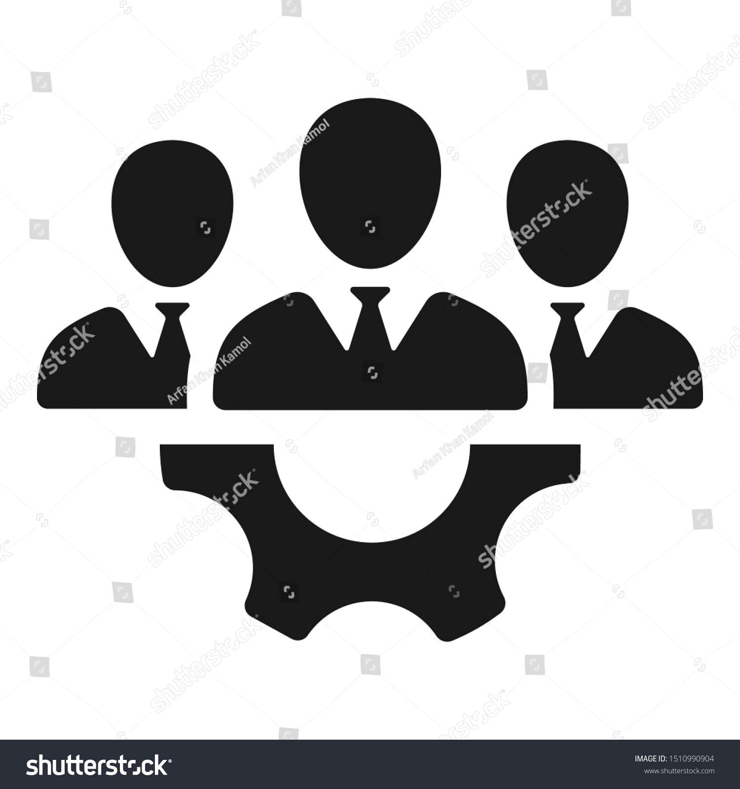 Business Support Team Icon Vector Graphics Stock Vector Royalty