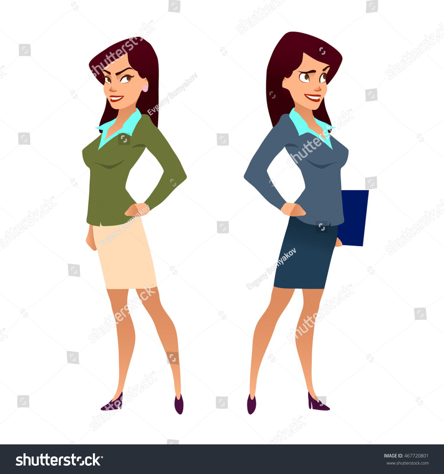 Business Teacher Young Women Elegant Office Stock Vector (Royalty Free ...