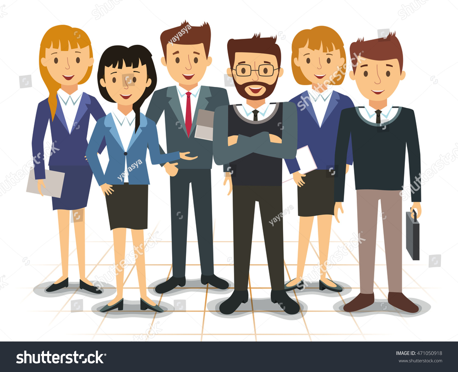 Business Team Of Employees Vector Illustration - 471050918 : Shutterstock