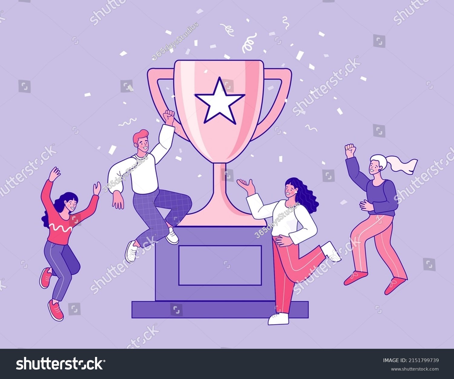 Business Teamwork Winner Concept Group People Stock Vector (Royalty ...