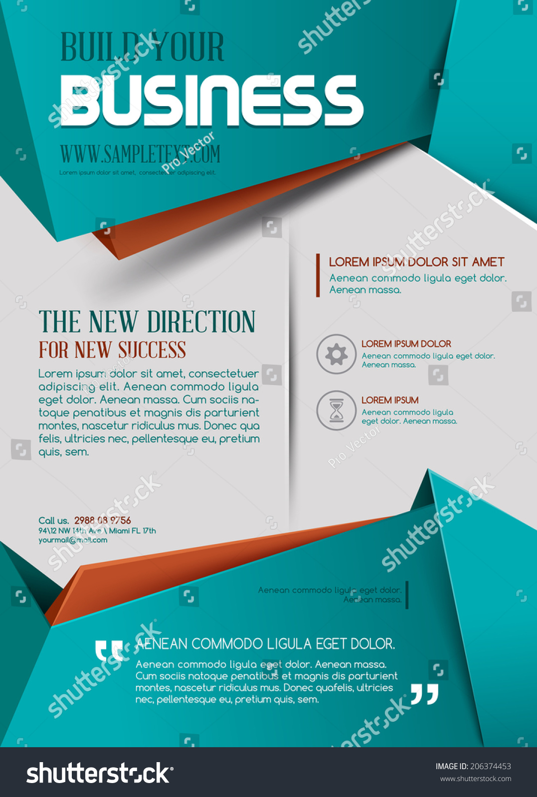 Business Template Poster Vector Business Flyer Stock 