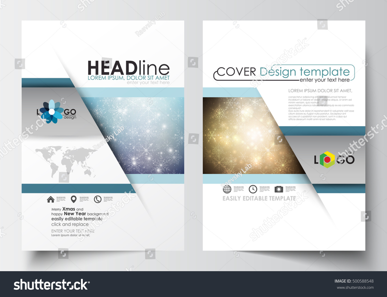 Business templates for brochure magazine flyer booklet or report Cover design template