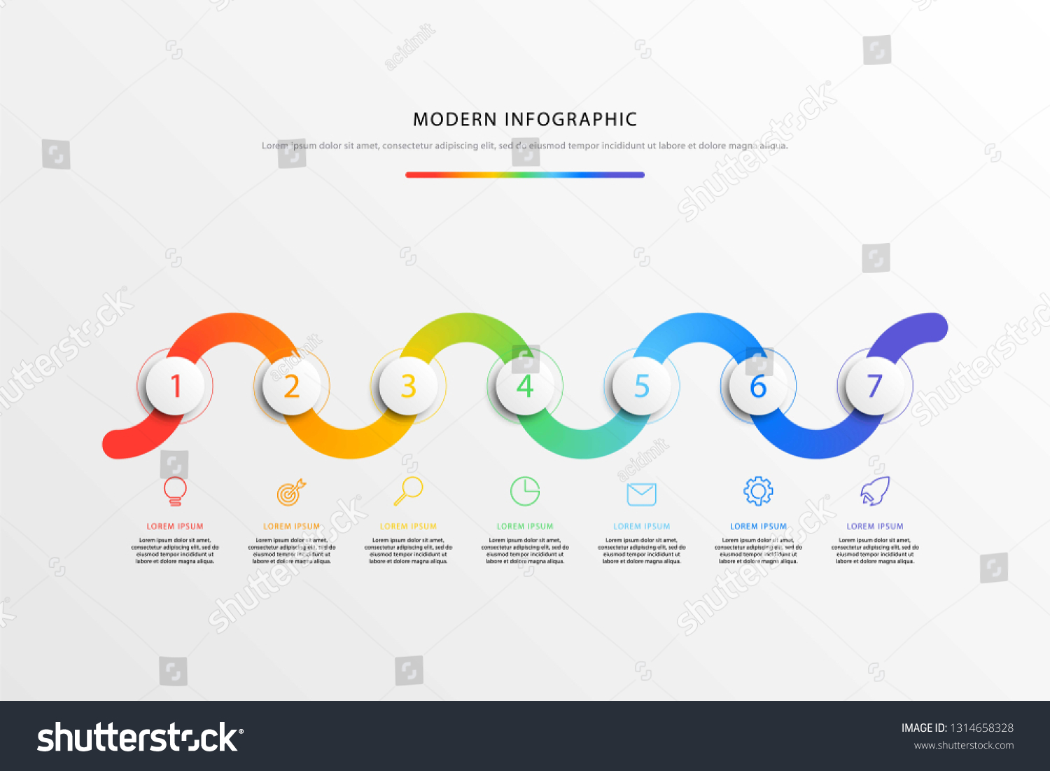 Business Timeline Workflow Infographics Realistic 3d Stock Vector ...