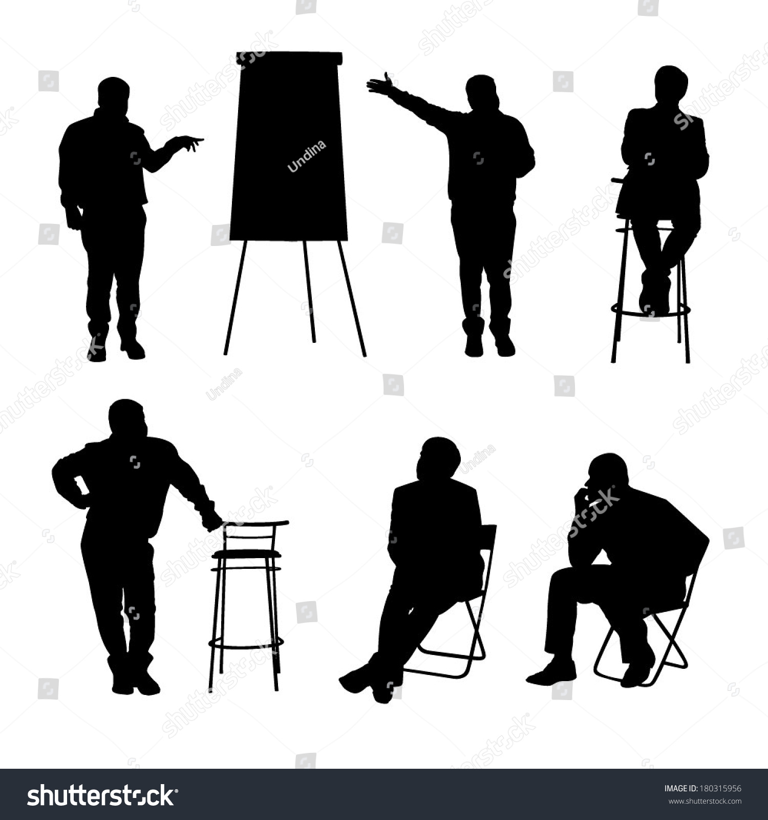 Business Training Silhouettes Stock Vector 180315956 : Shutterstock