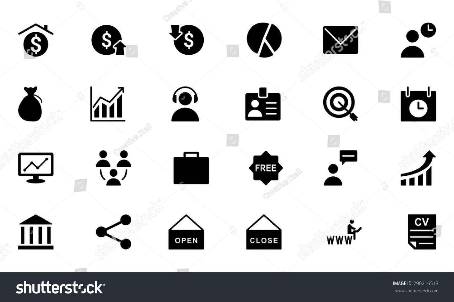 Business Vector Icons 3 Stock Vector Royalty Free 290216513 Business Vector Icons 3 Stock Vector Royalty Free 290216513