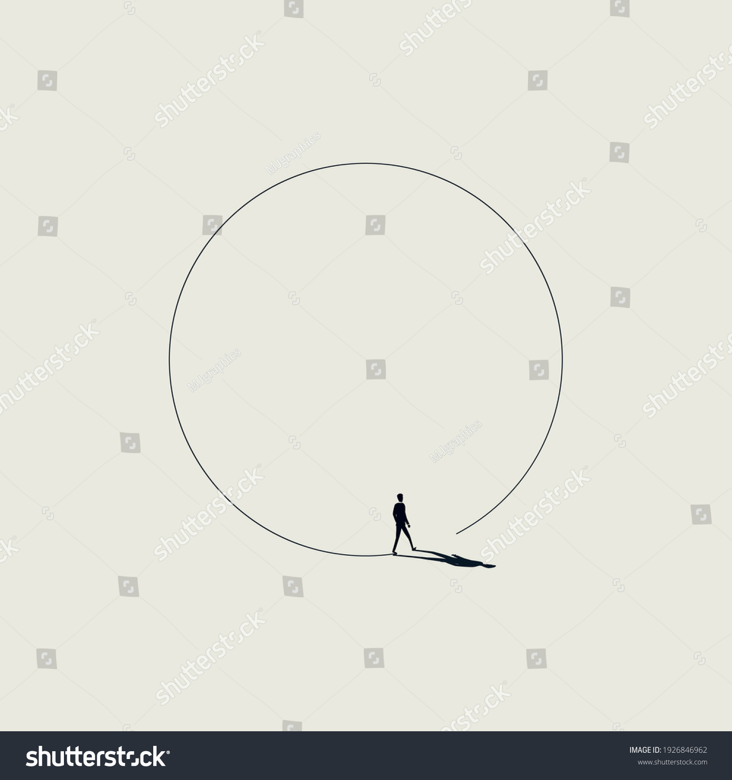 SVG of Business walk in circle metaphor vector concept. Symbol of never ending issue, no solution. Eps10 illustration. svg