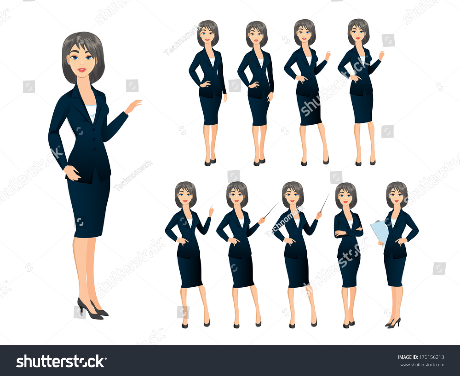 789 Group of business professionals clip art images Stock Vectors ...