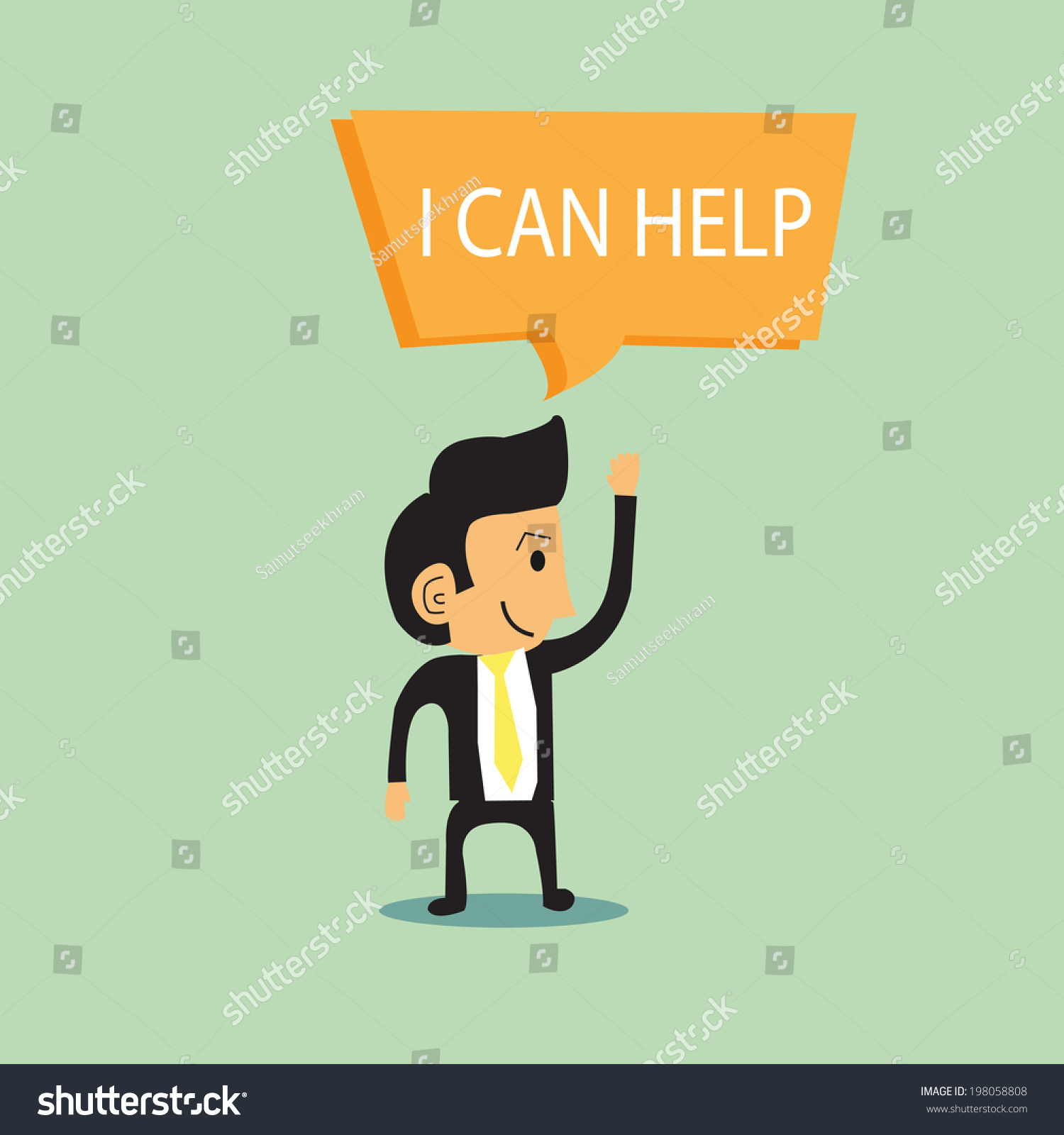 Businessma Can Help Stock Vector (Royalty Free) 198058808 | Shutterstock