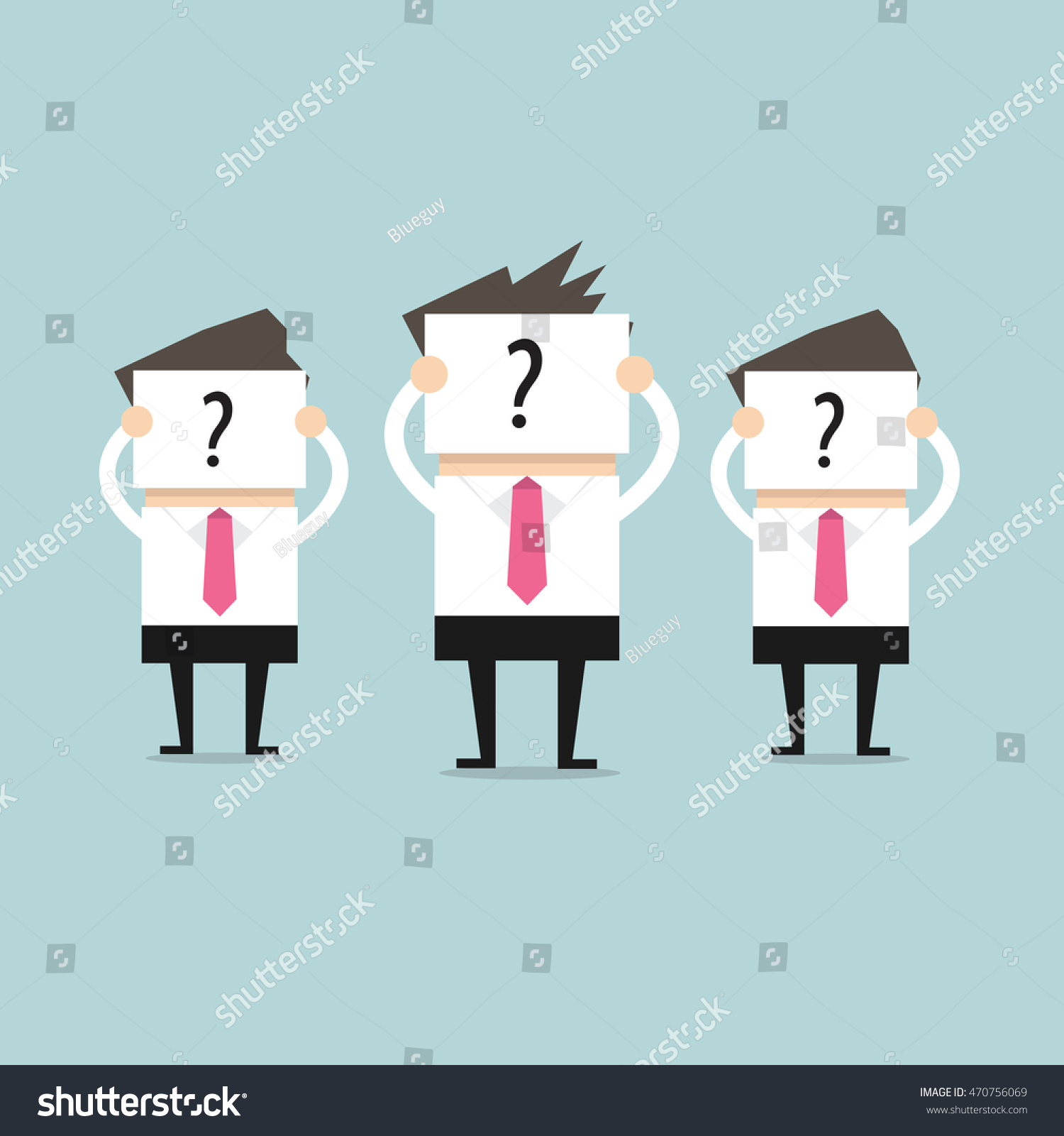 Businessman Hold Signs Question Marks Yet Stock Vector (Royalty Free ...