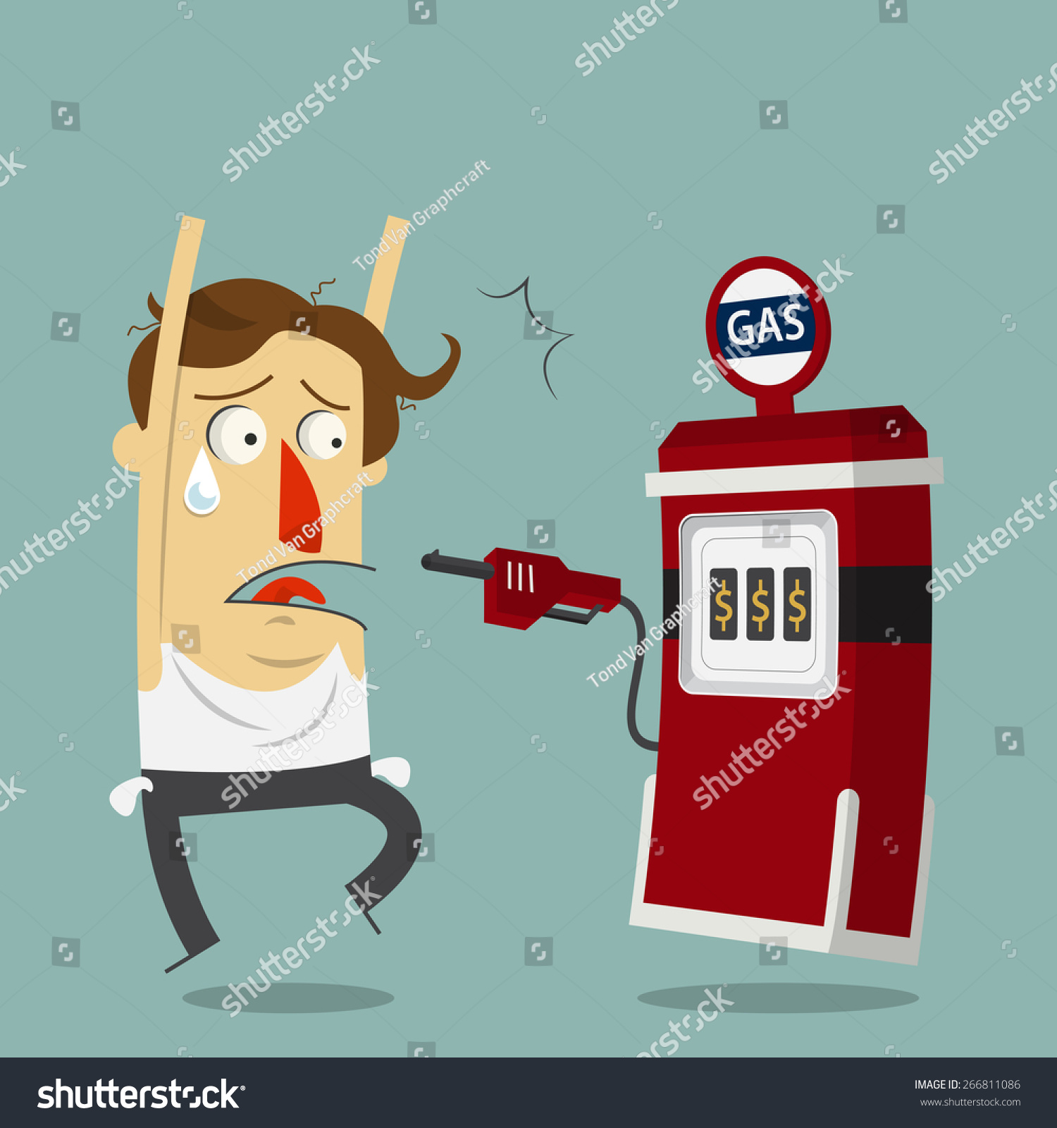 Businessman Rob By Gas Station Cartoon Stock Vector Royalty Free 266811086 'what's commonly being prescribed for 'gas at the pump' pain?' https www shutterstock com image vector businessman rob by gas station cartoon 266811086