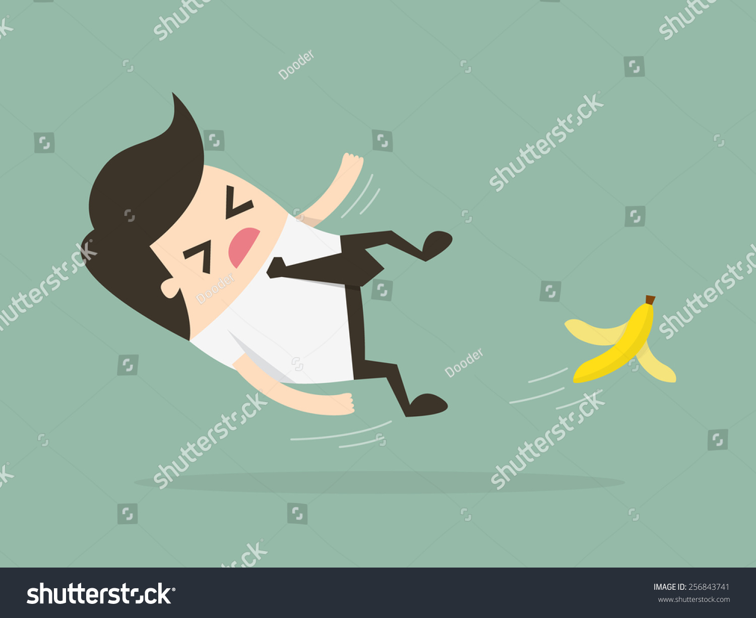 Businessman Slipping On Banana Peel Business Stock Vector (Royalty Free ...