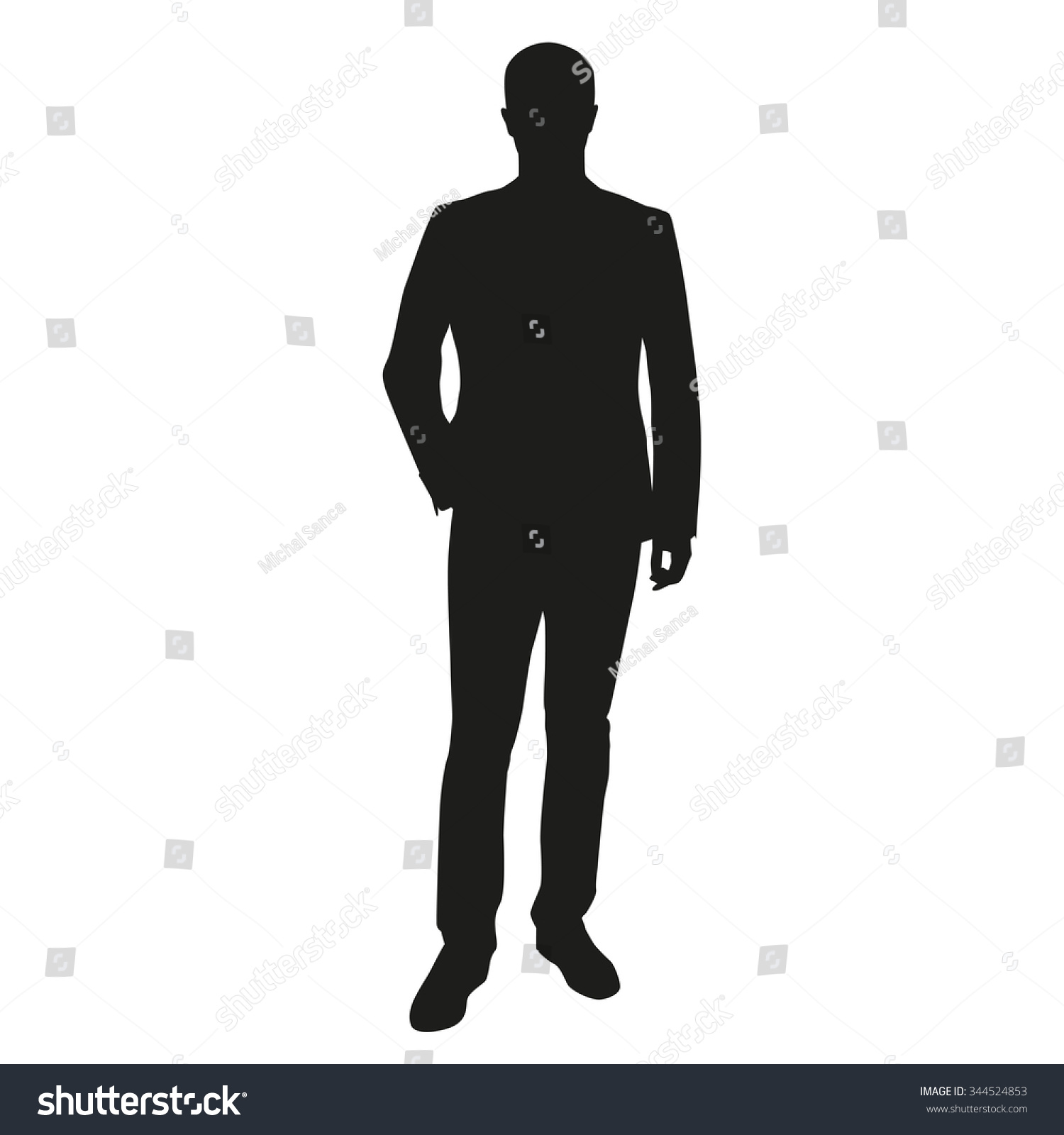 Businessman Vector Silhouette เวกเตอร์สต็อก (ปลอดค่าลิขสิทธิ์