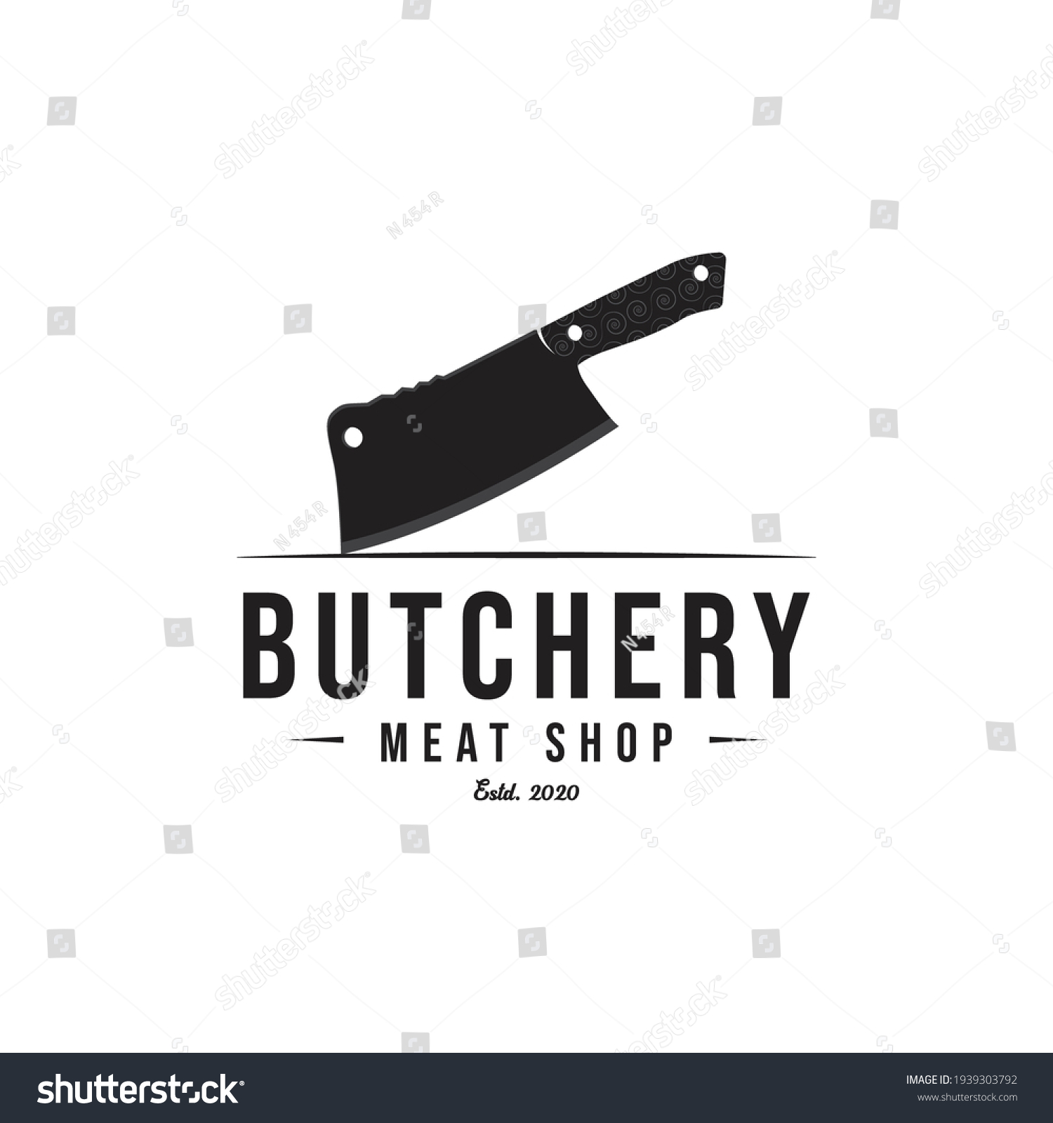 Butchery Shop Logo Design Template Stock Vector (Royalty Free) 1939303792