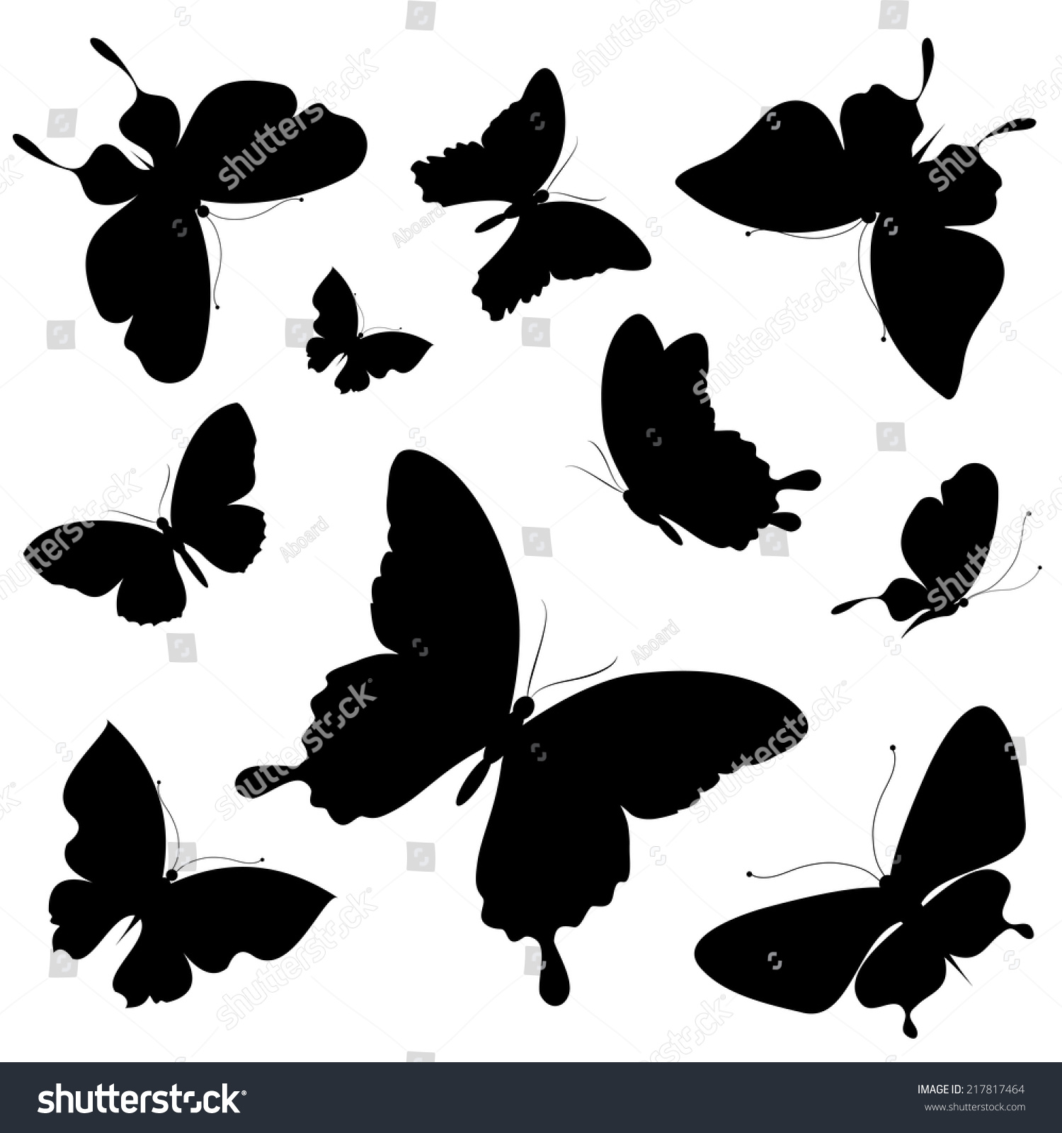 Butterflies Design Stock Vector 217817464 : Shutterstock