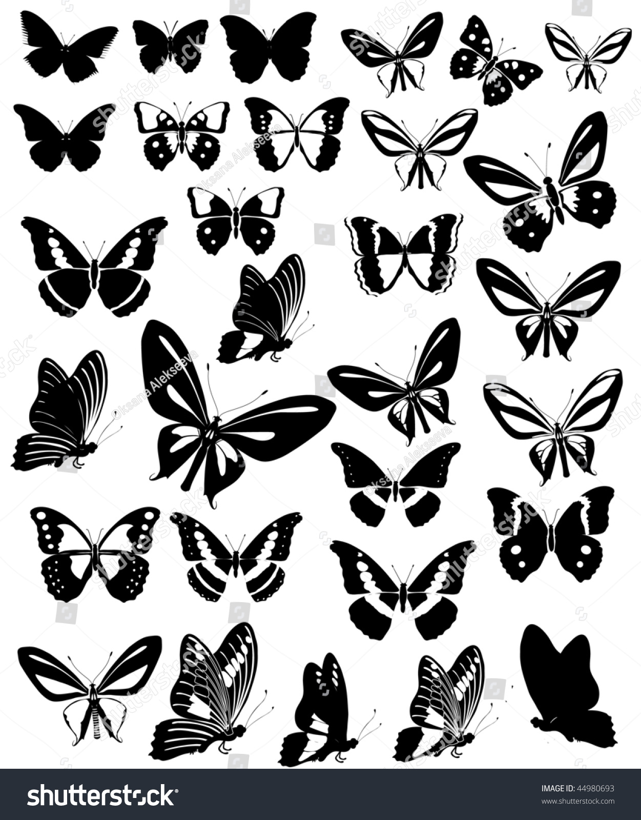 Butterflies Party Stock Vector Illustration 44980693 : Shutterstock