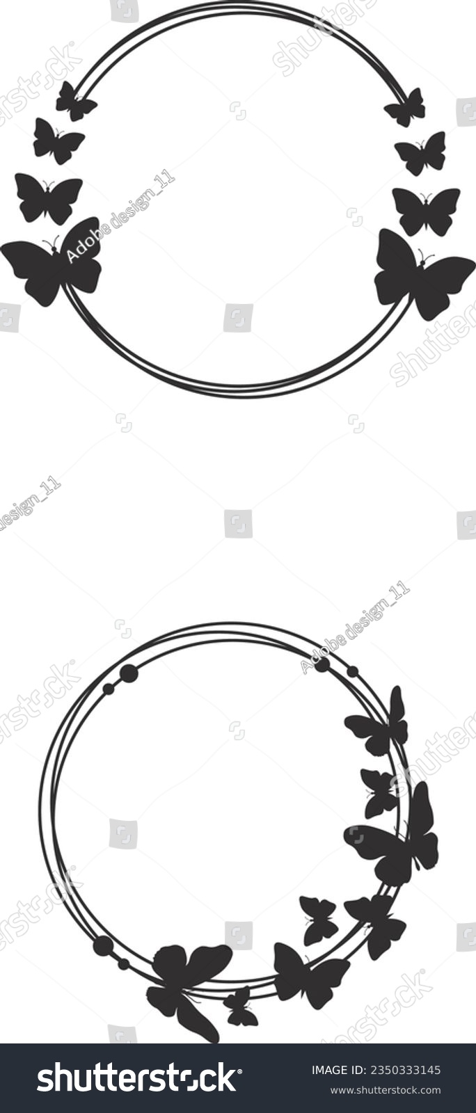 SVG of butterfly Circle Frame Svg, Circle Frames SVG svg