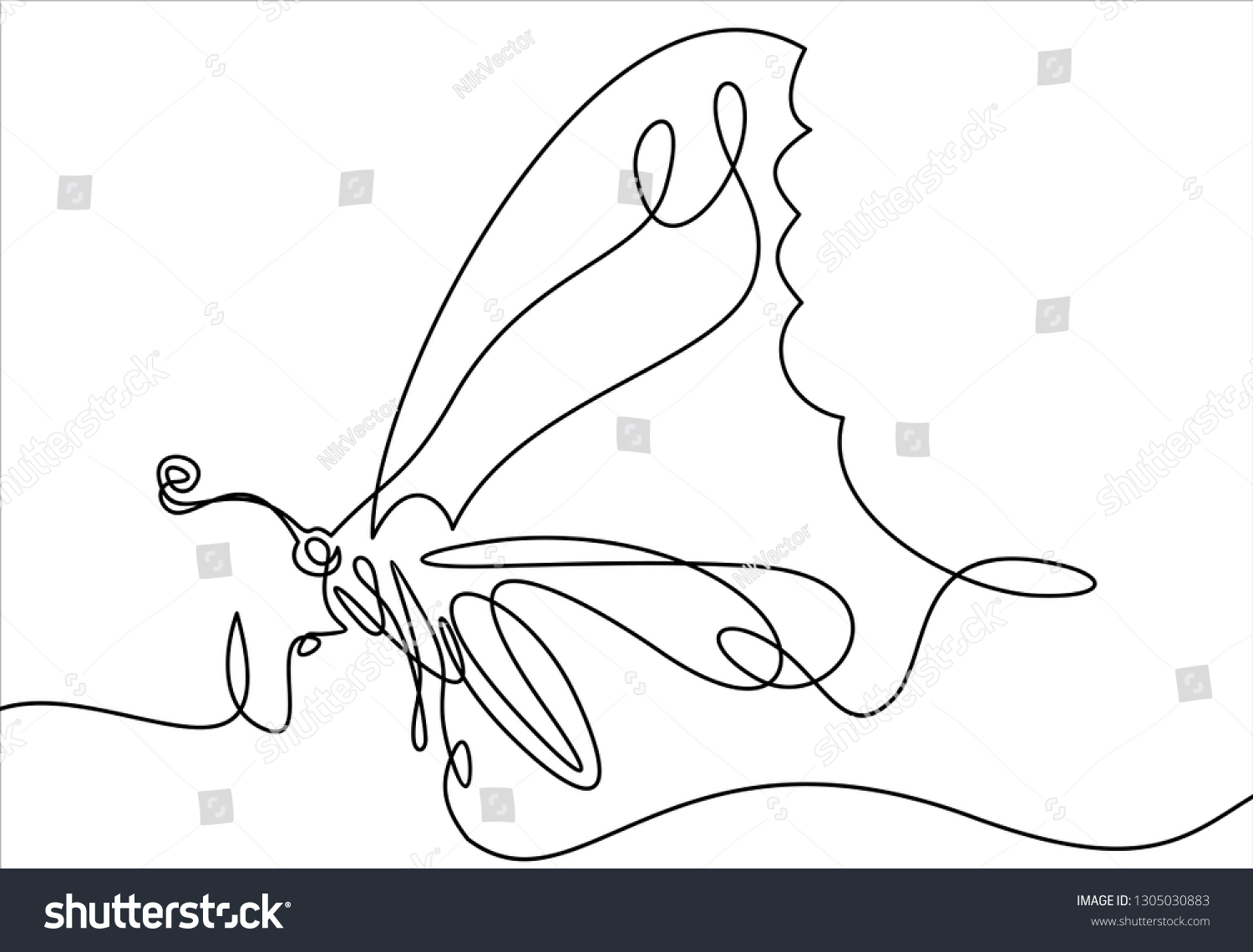 Butterfly Continuous Line Drawing Vector Illustration Stock Vector Butterfly Continuous Line Drawing Vector Illustration Stock Vector