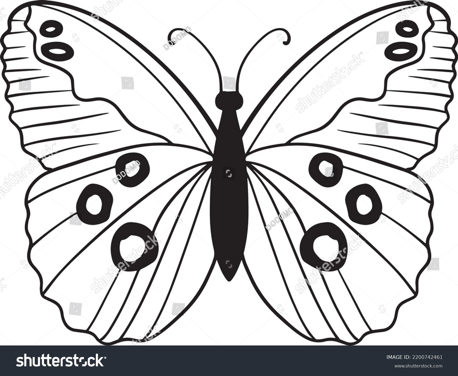 SVG of butterfly flower hand drawn illustration boho pattern tattoo svg
