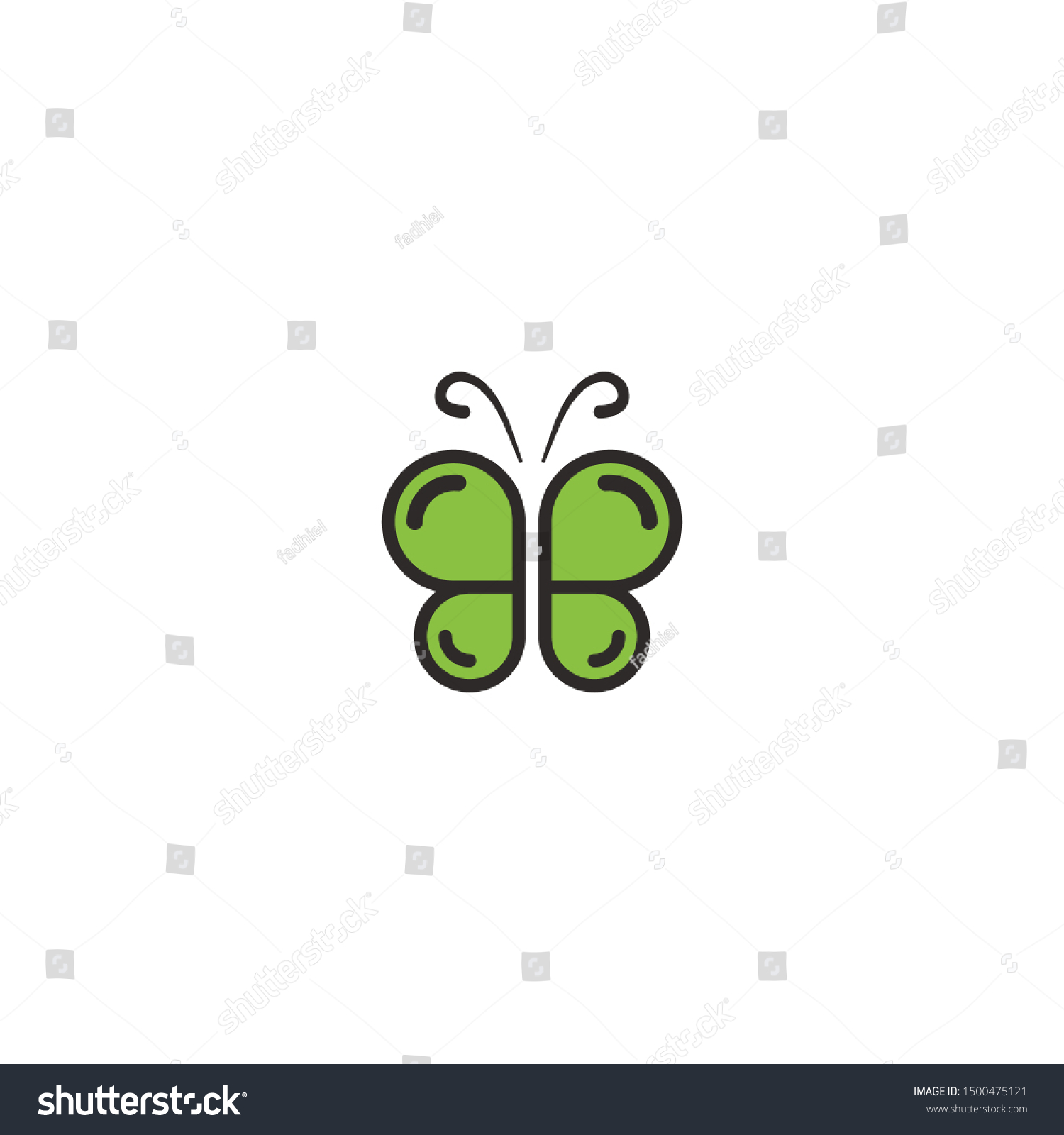 Butterfly Green Logo Template Vector Stock Vector (Royalty Free