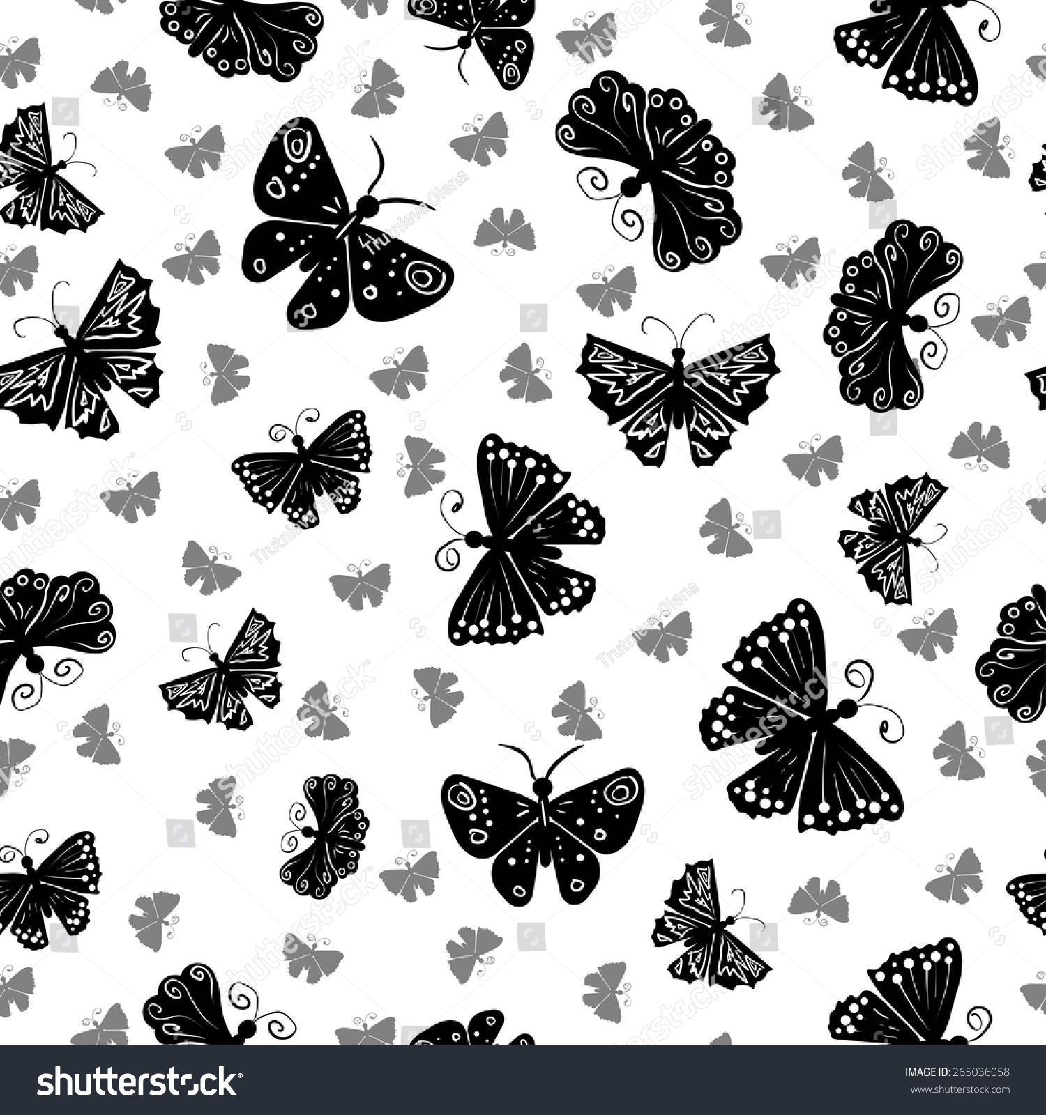 Butterfly Seamless Pattern For Background, Fabric Print, Wallpaper, Etc ...