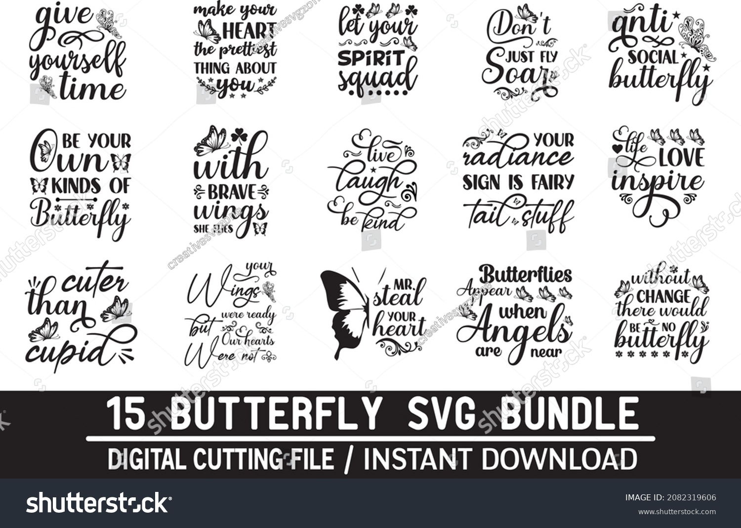 SVG of Butterfly svg bundle t shirt template svg