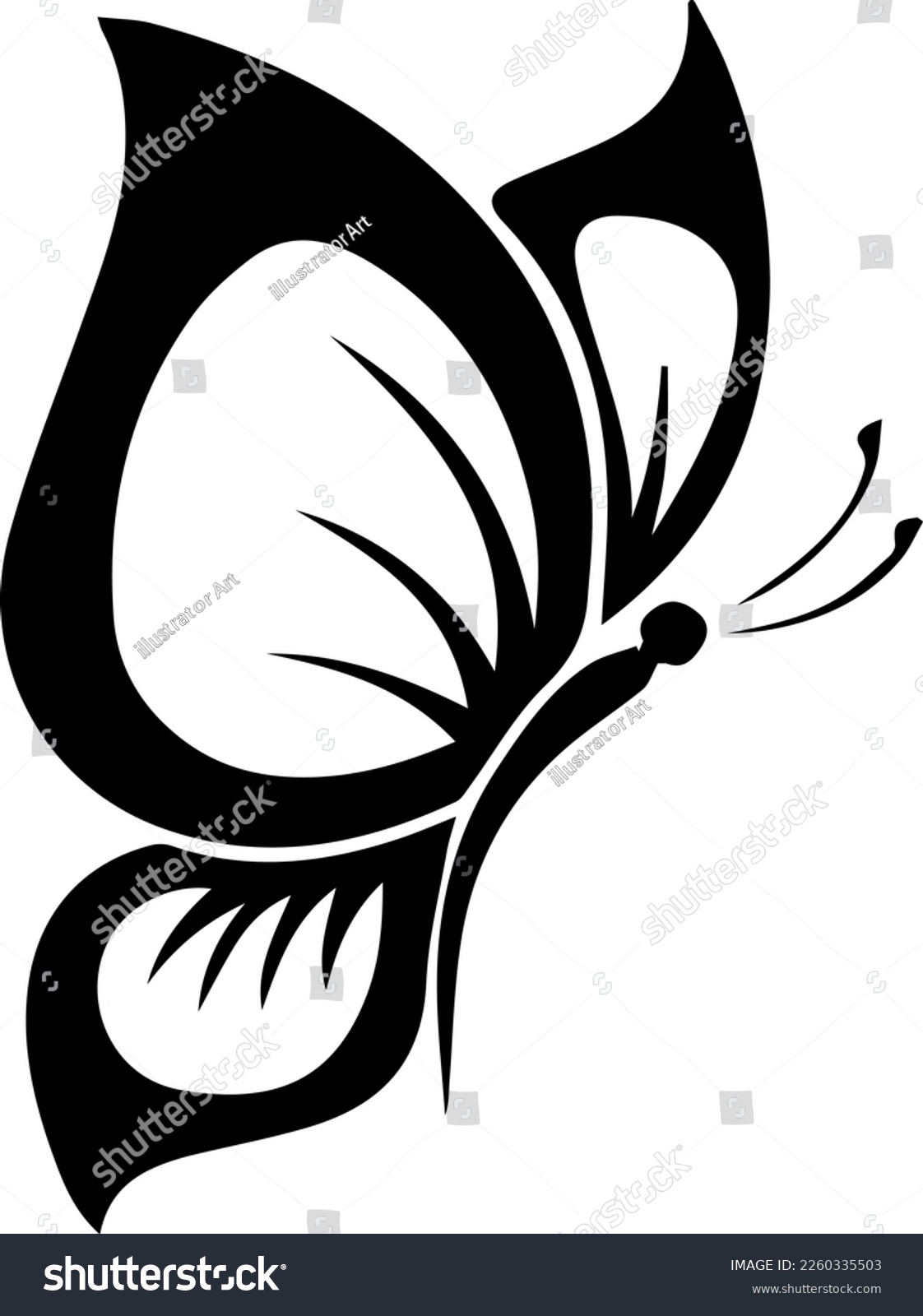 SVG of Butterfly svg, butterfly logo, vector in black svg