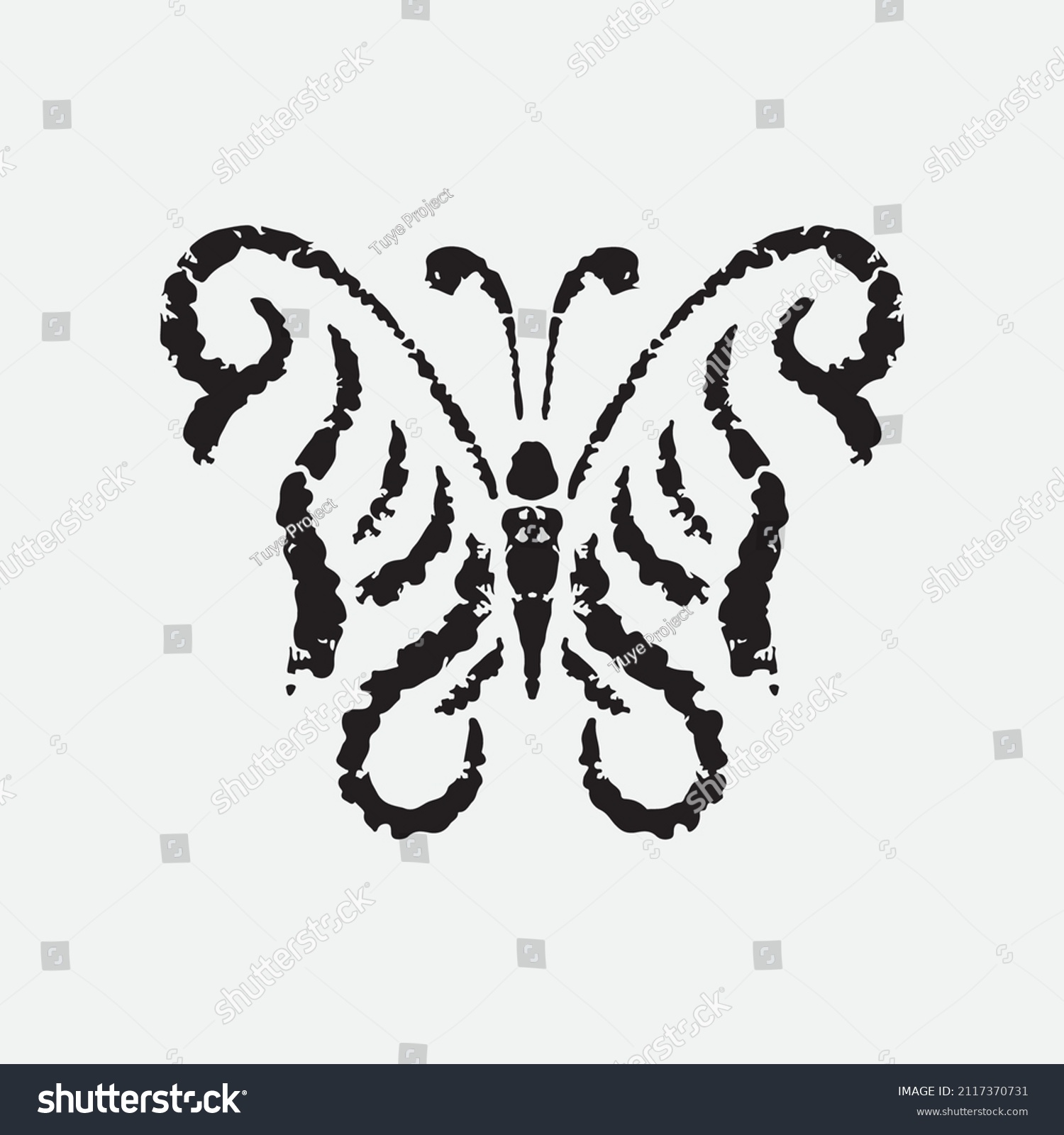 Butterfly Vector Illustration Isolated White Background Stock Vector Royalty Free