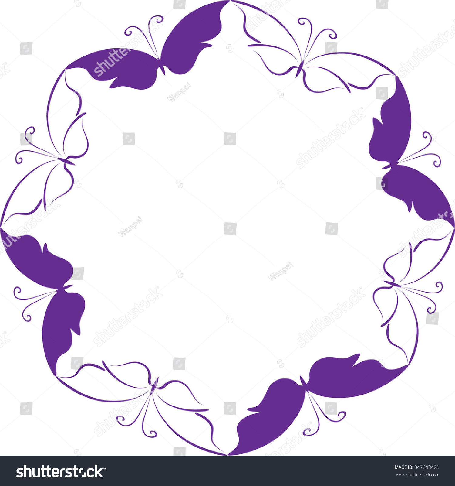 Free Free 344 Butterfly Circle Border Svg SVG PNG EPS DXF File