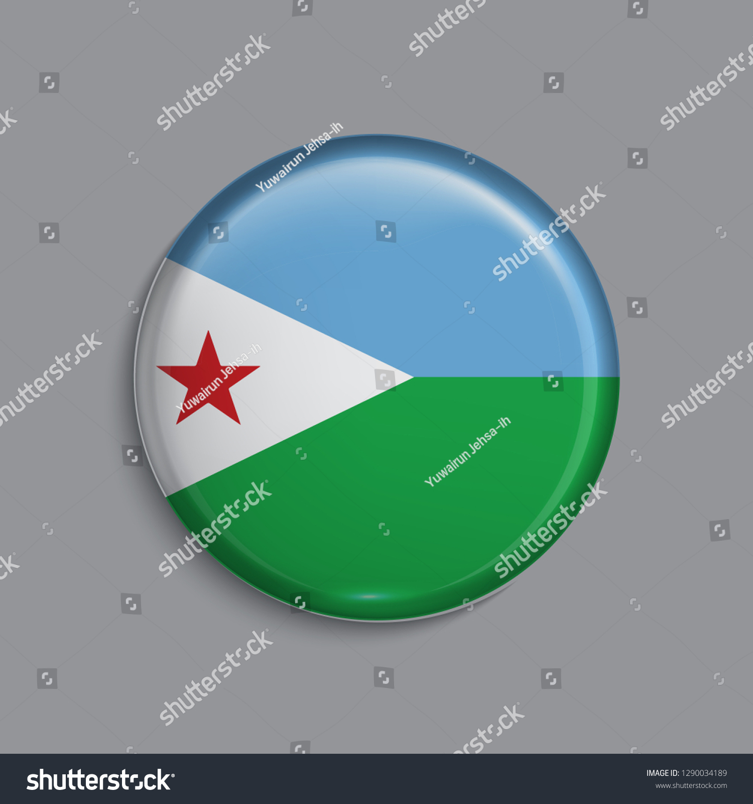 SVG of Button flag of Djibouti svg