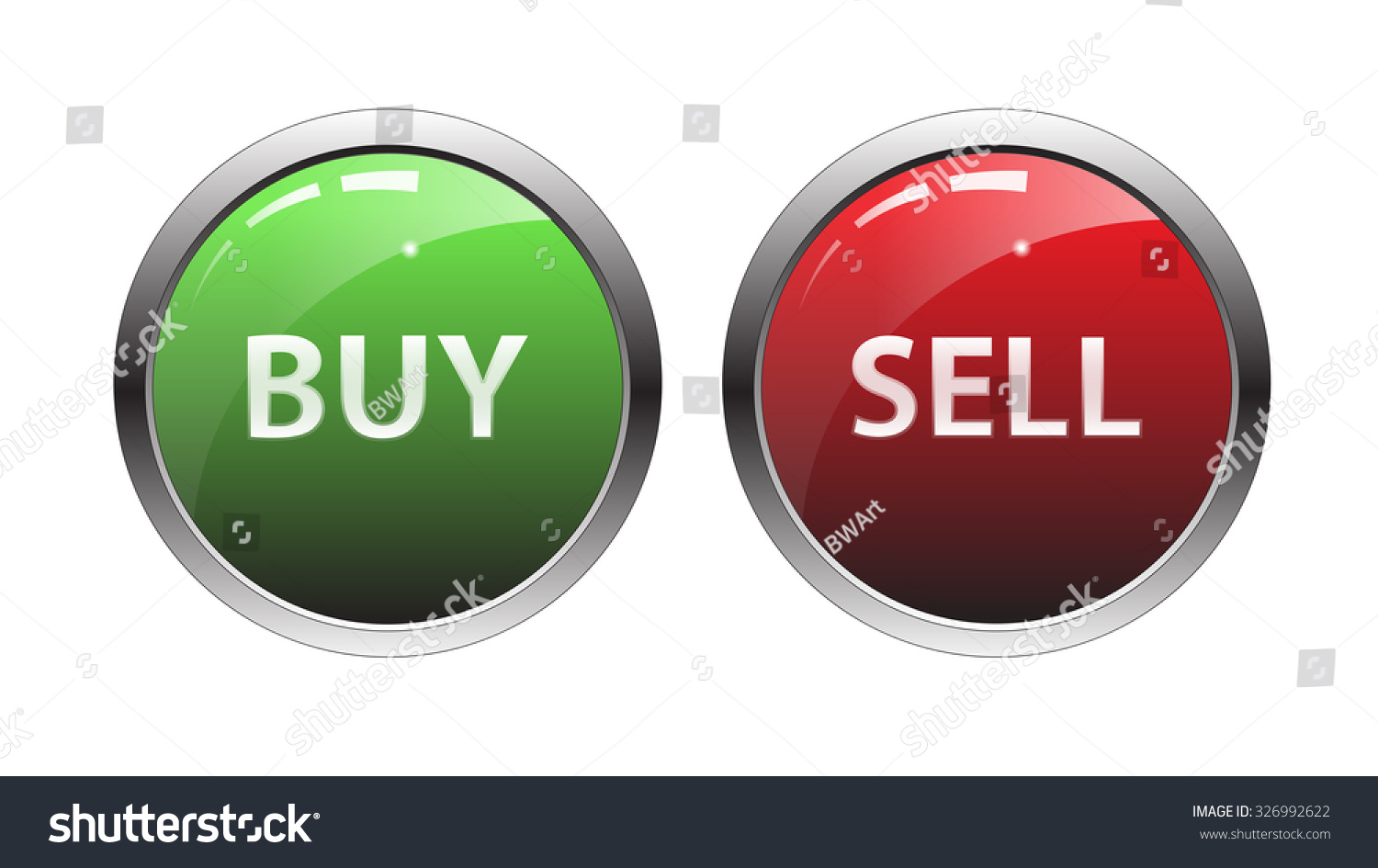 Buy Sell Button Vector Stock Vector Royalty Free